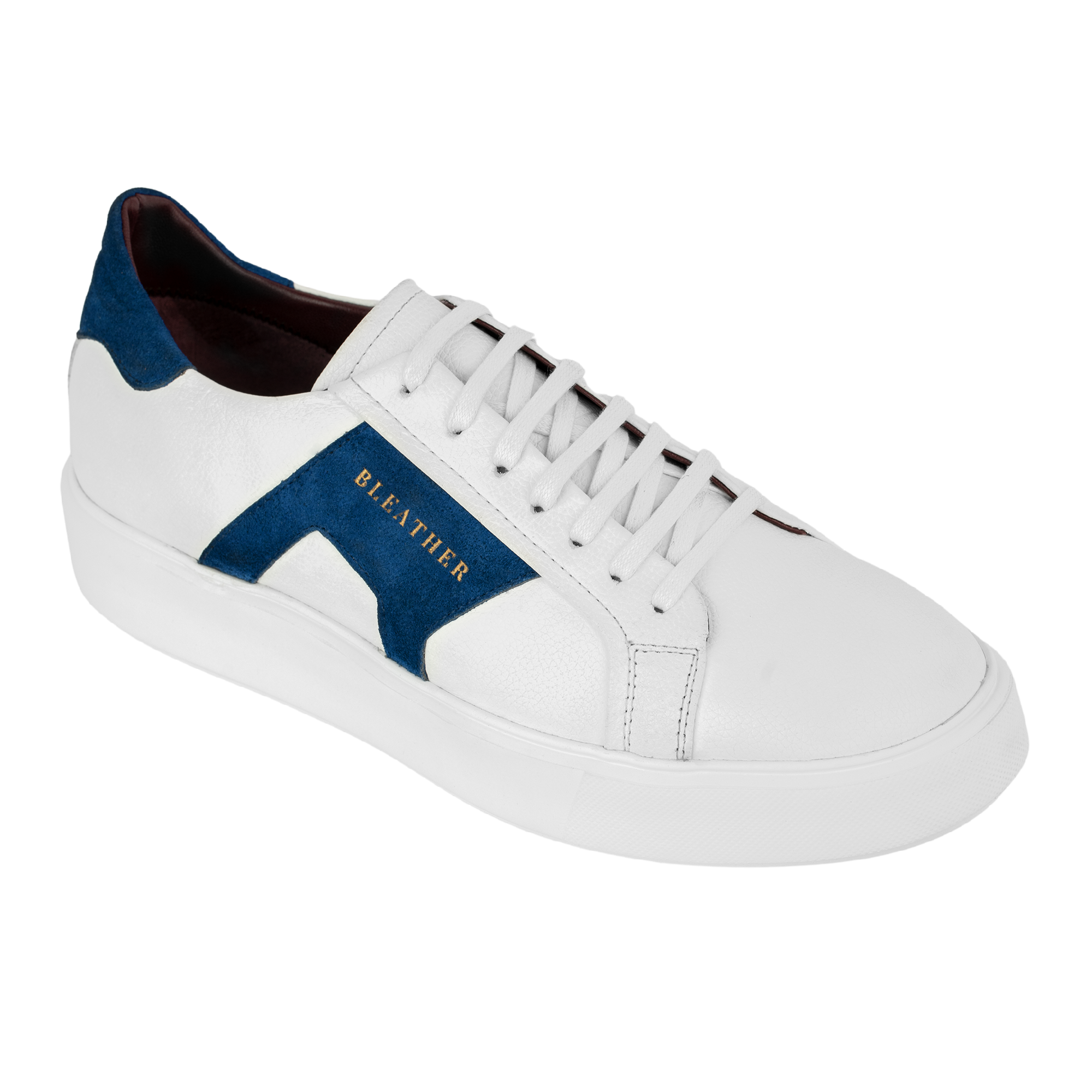Egbert: Sneakers Homme - Cuir Blanc B'