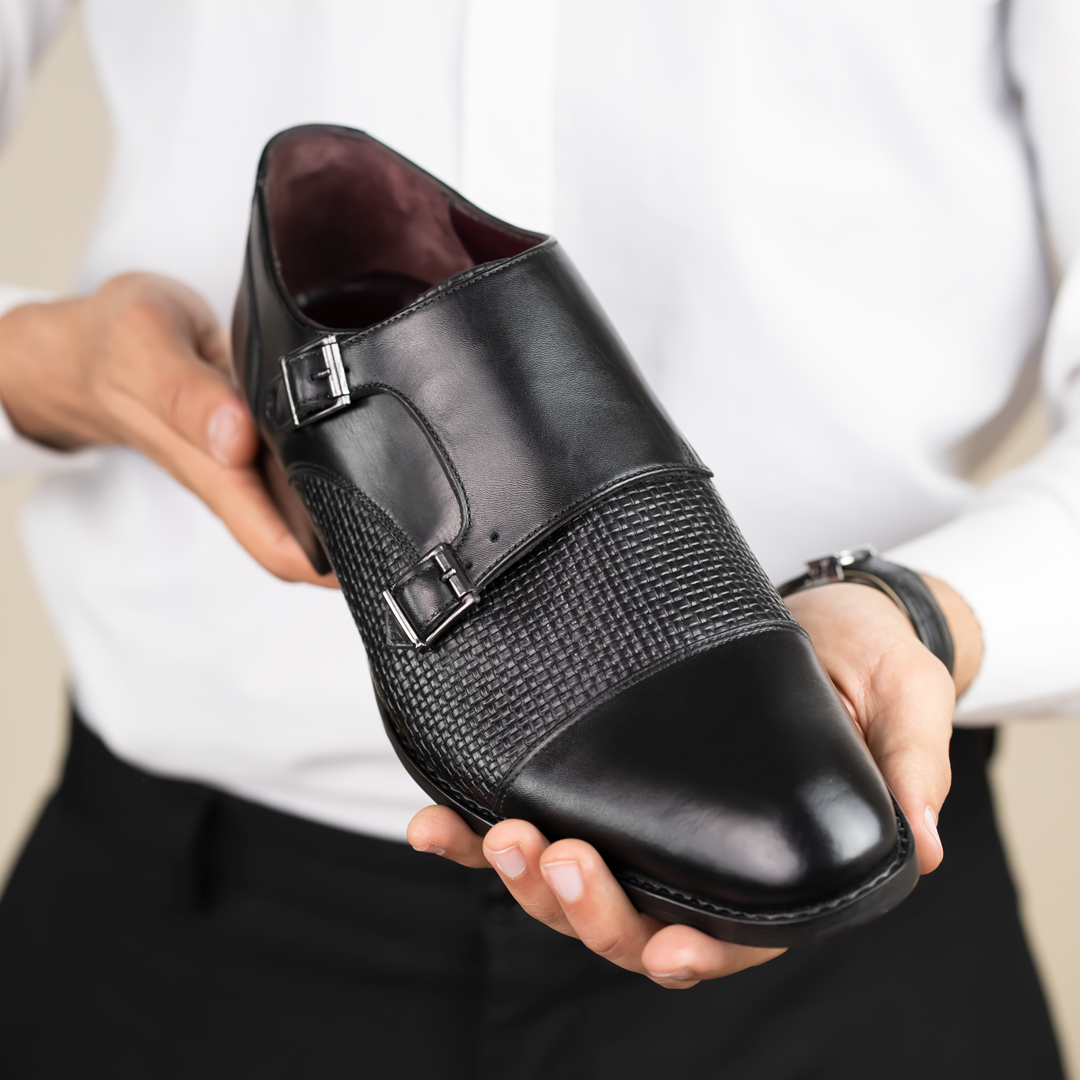 Forest: Chaussures à boucles - Cuir Noir