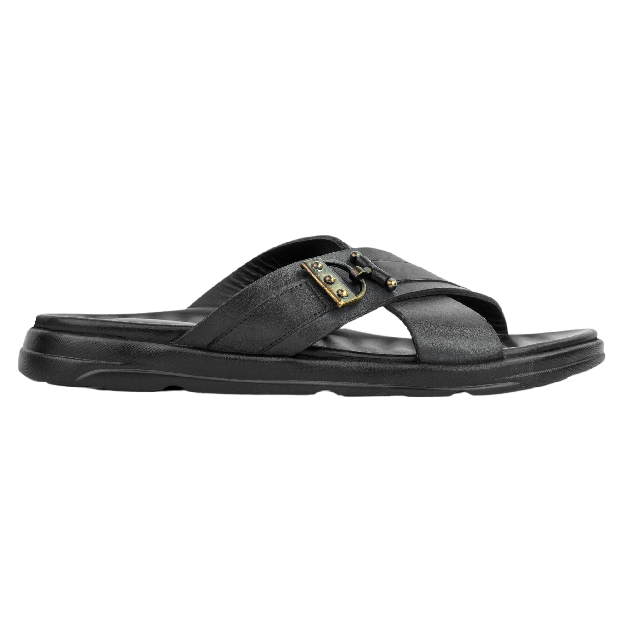 Oasis: Sandales Homme - Cuir Bordeaux