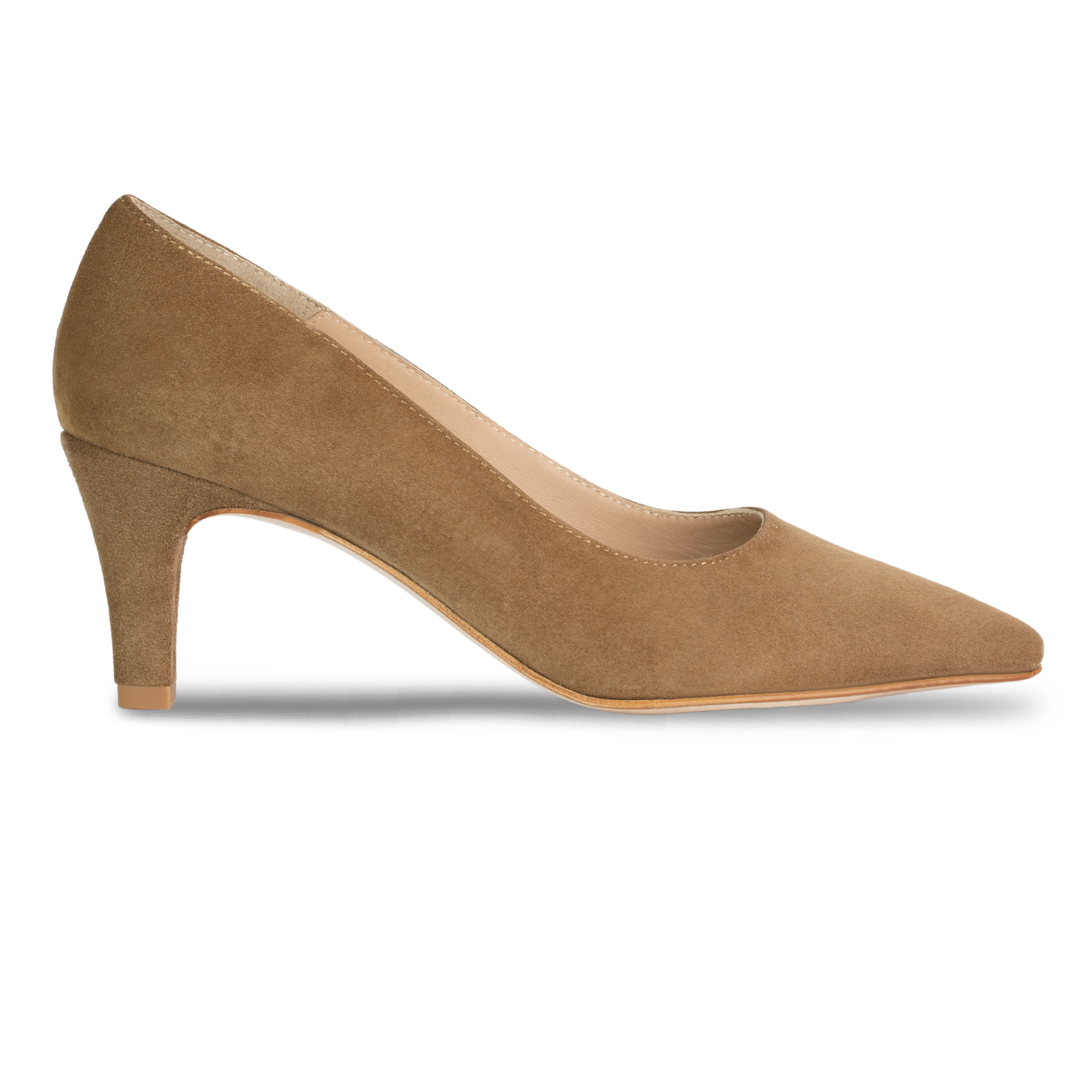 Poppy: Escarpins Femme - Daim Beige