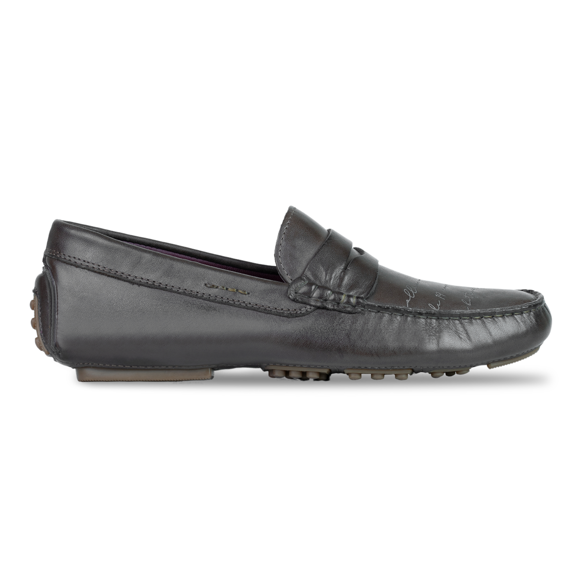 Gary: Mocassin Homme - Cuir Marron Gravé