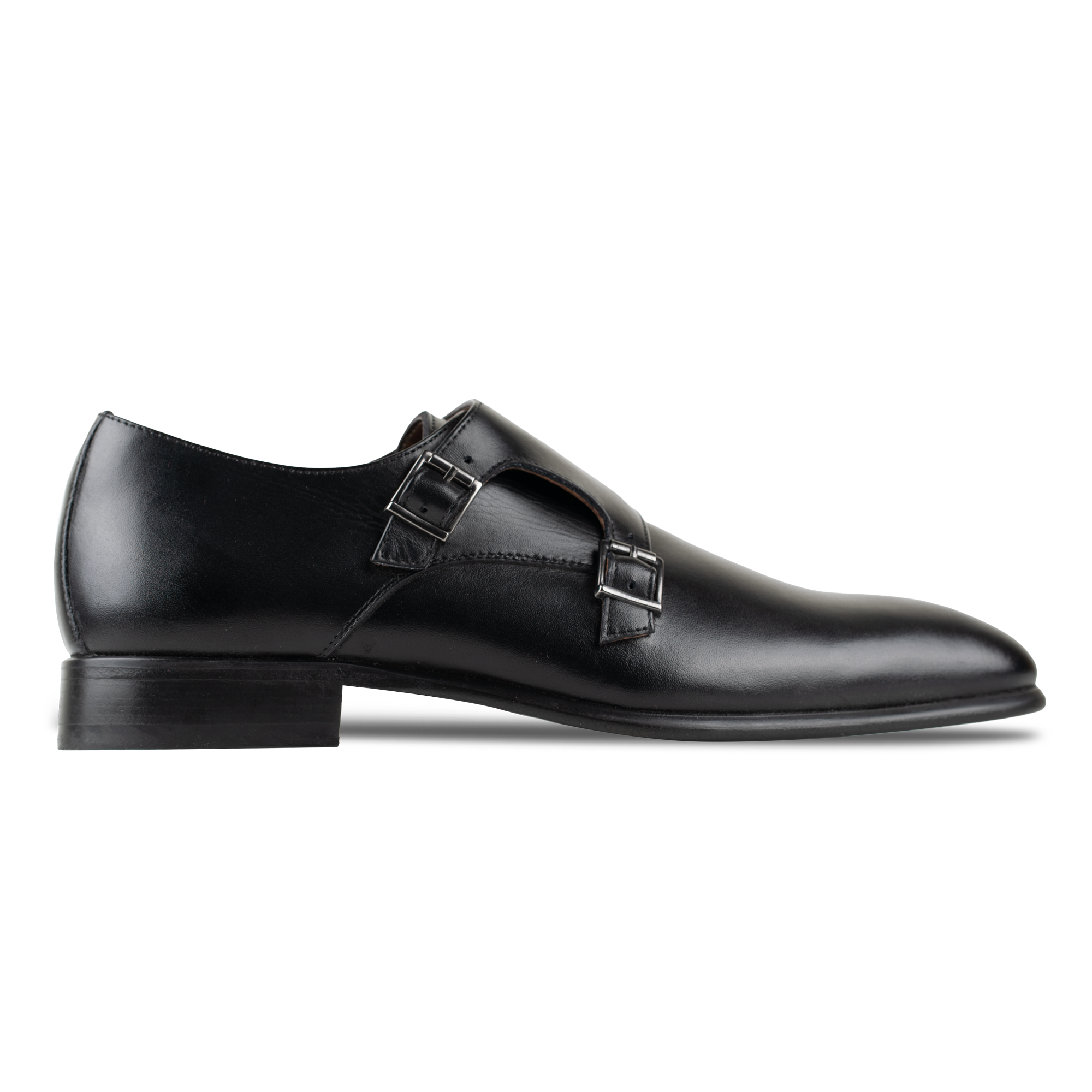 Budd: Chaussures à boucles - Cuir Noir