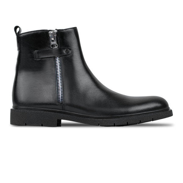 Ralph: Boots Homme - Cuir Noir