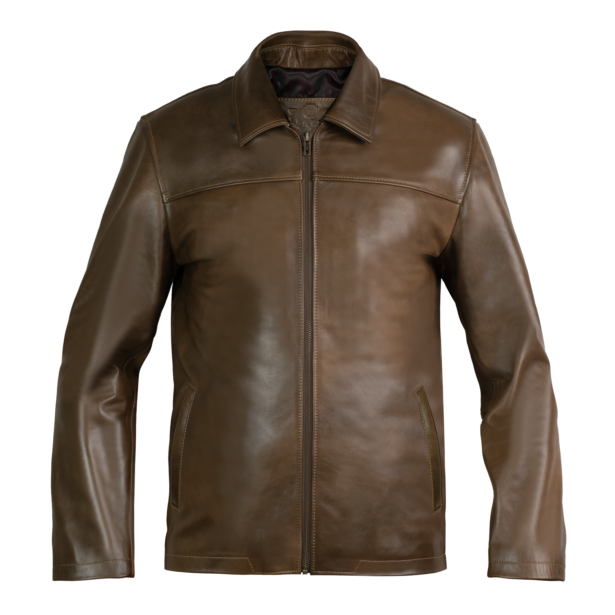 Heritage: Veste Hommes - Cuir Marron patiné