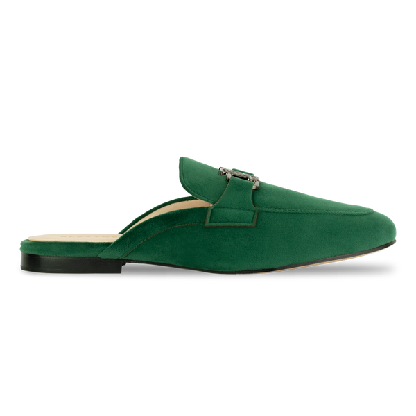 Aurora: Mules Femme - Velours Vert