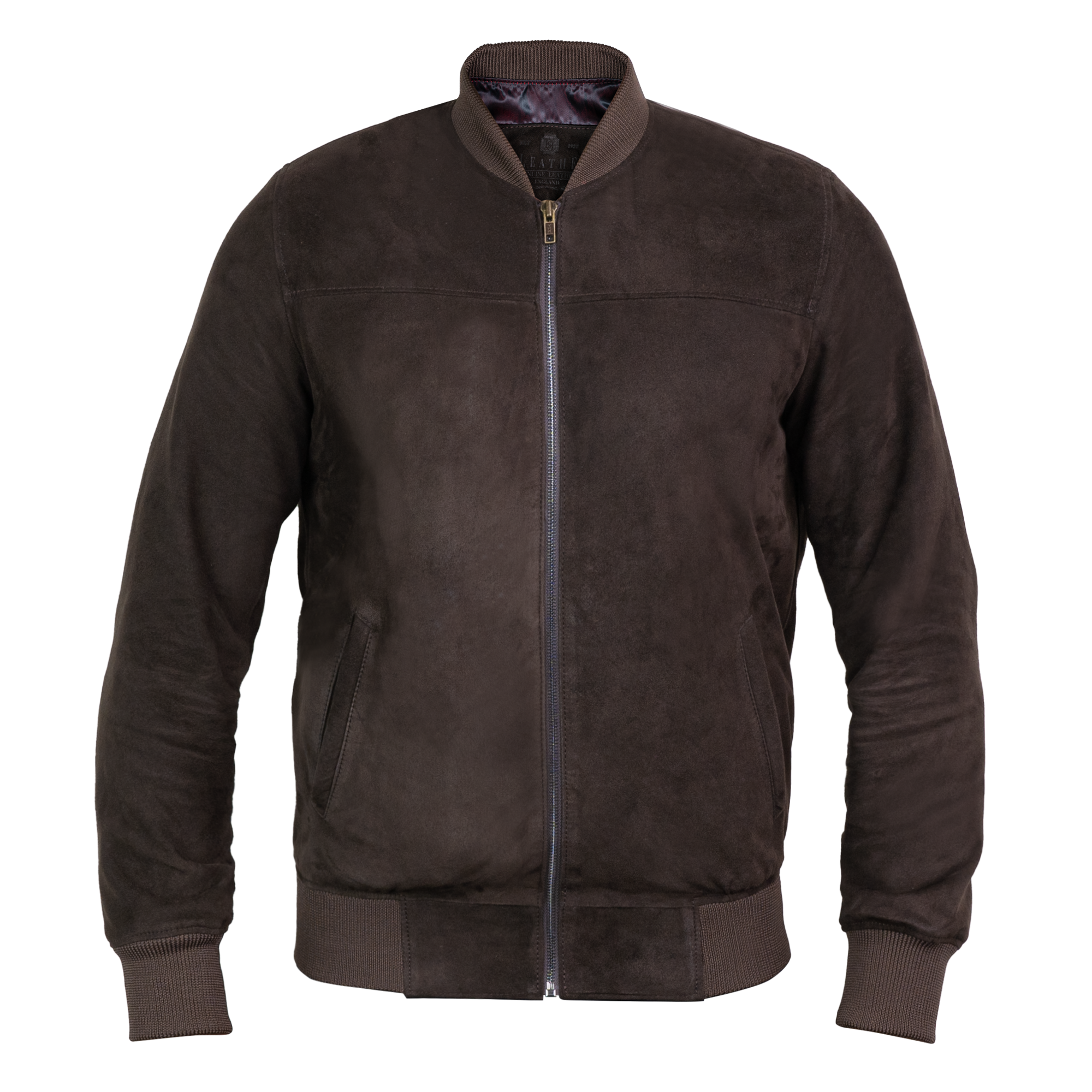 Bomber: Jacket Homme - Daim Marron