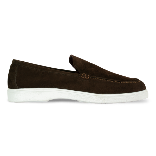 Preston: Mocassin Homme - Daim Marron