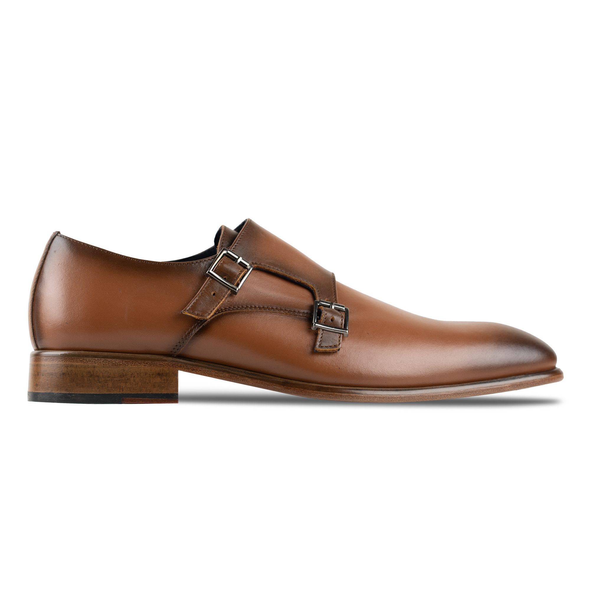 Budd: Chaussures à boucles - Cuir Cognac