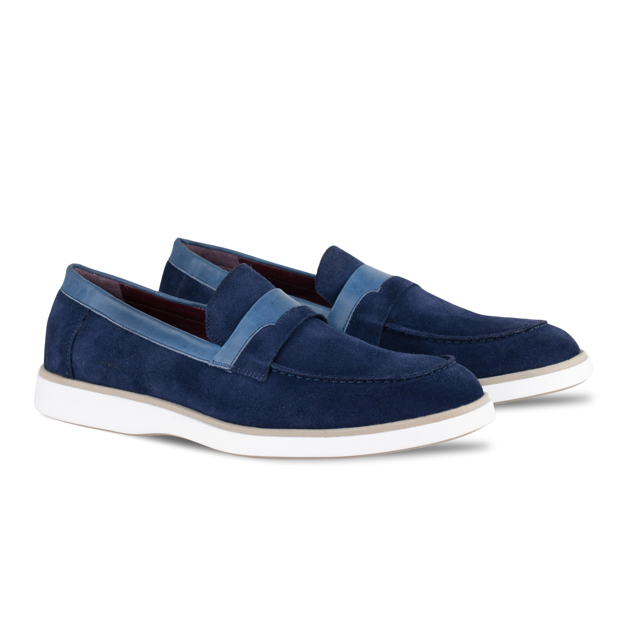 Phelps: Mocassin Homme - Daim Bleu