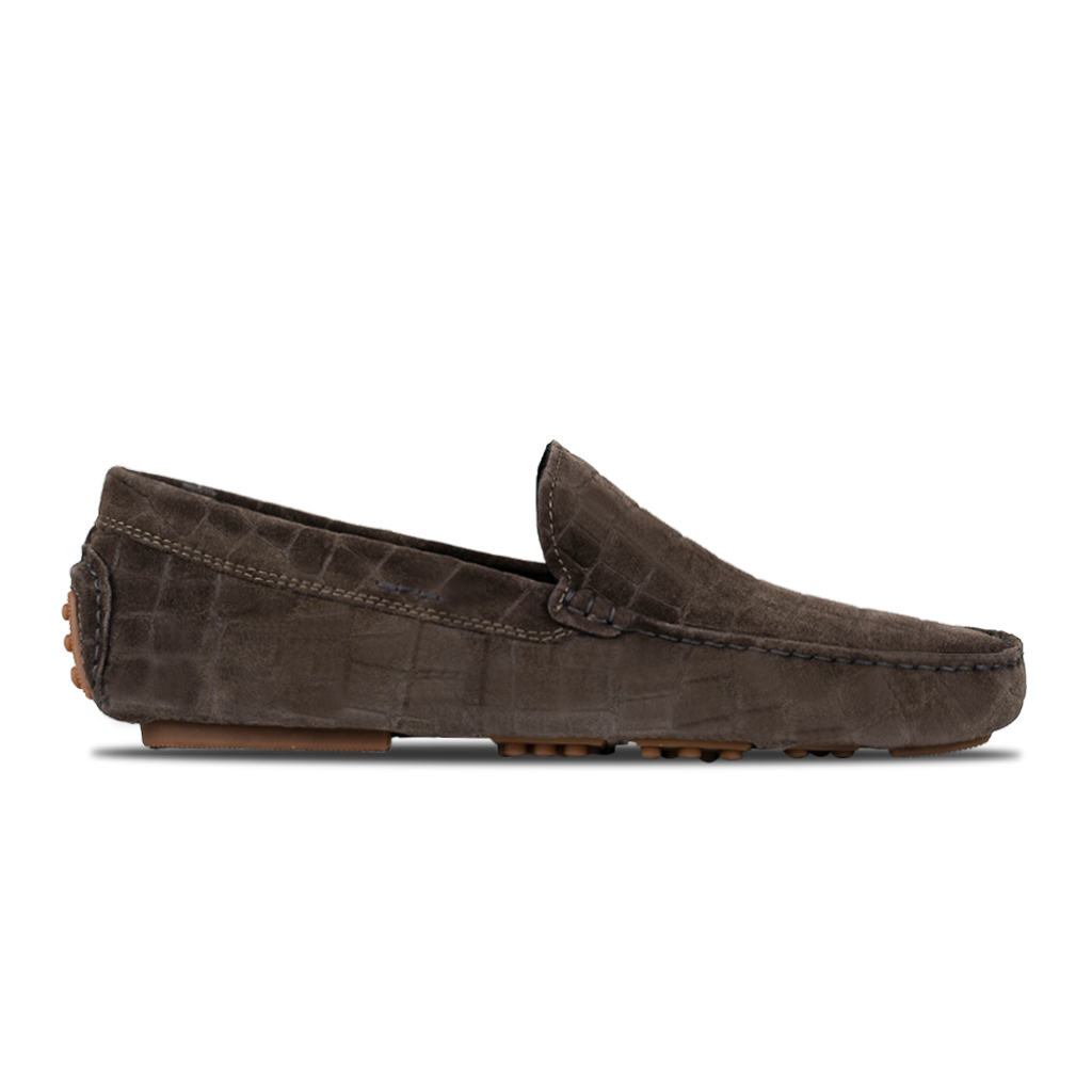 Bruce: Mocassin Homme - Daim Marron