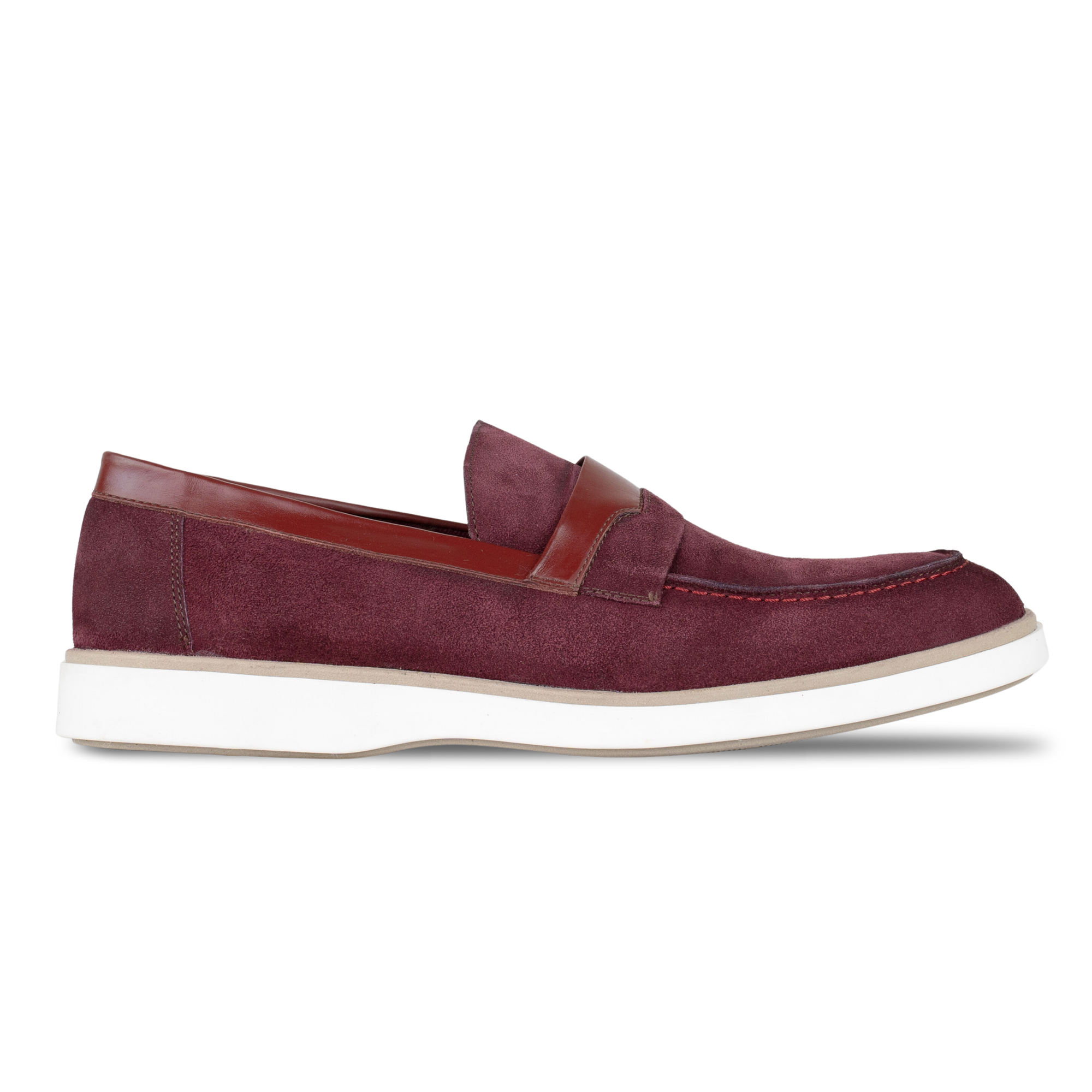 Phelps: Mocassin Homme - Daim Bordeaux