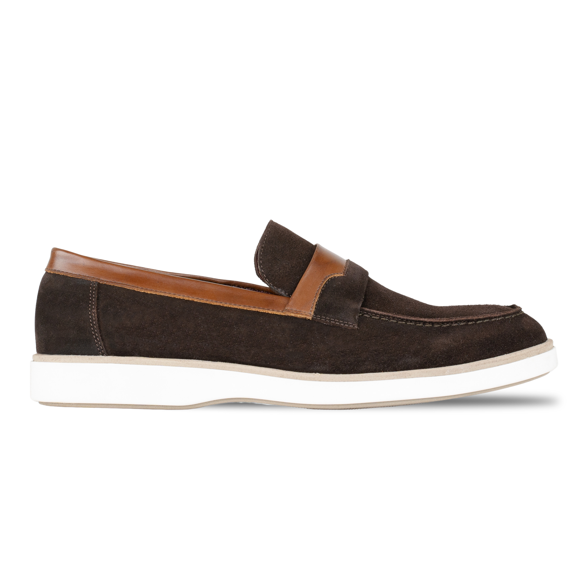 Phelps: Mocassin Homme - Daim Marron