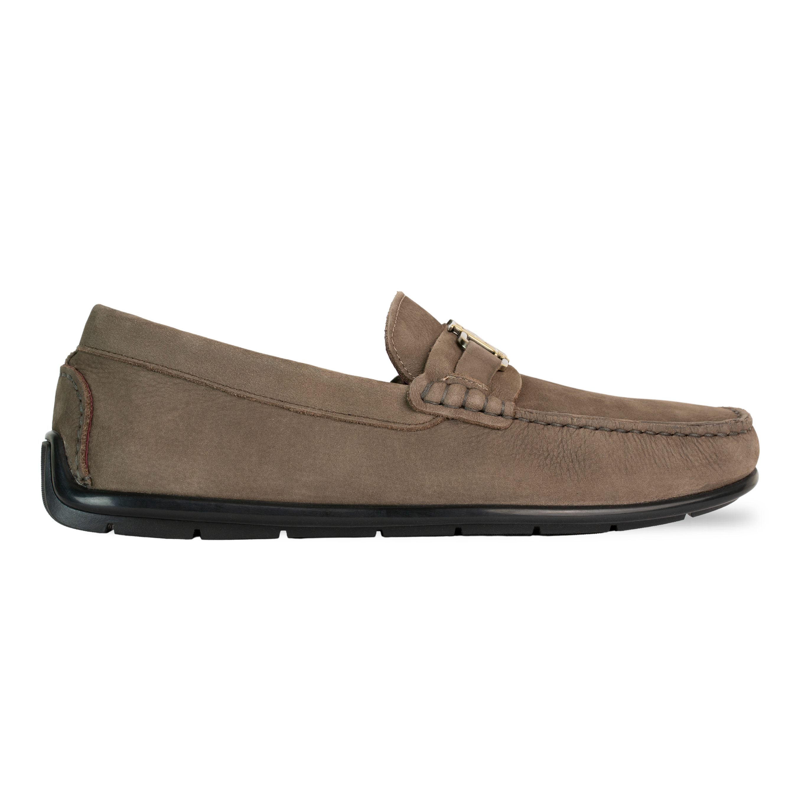 Brighton : Mocassin Homme - Nubuck Taupe