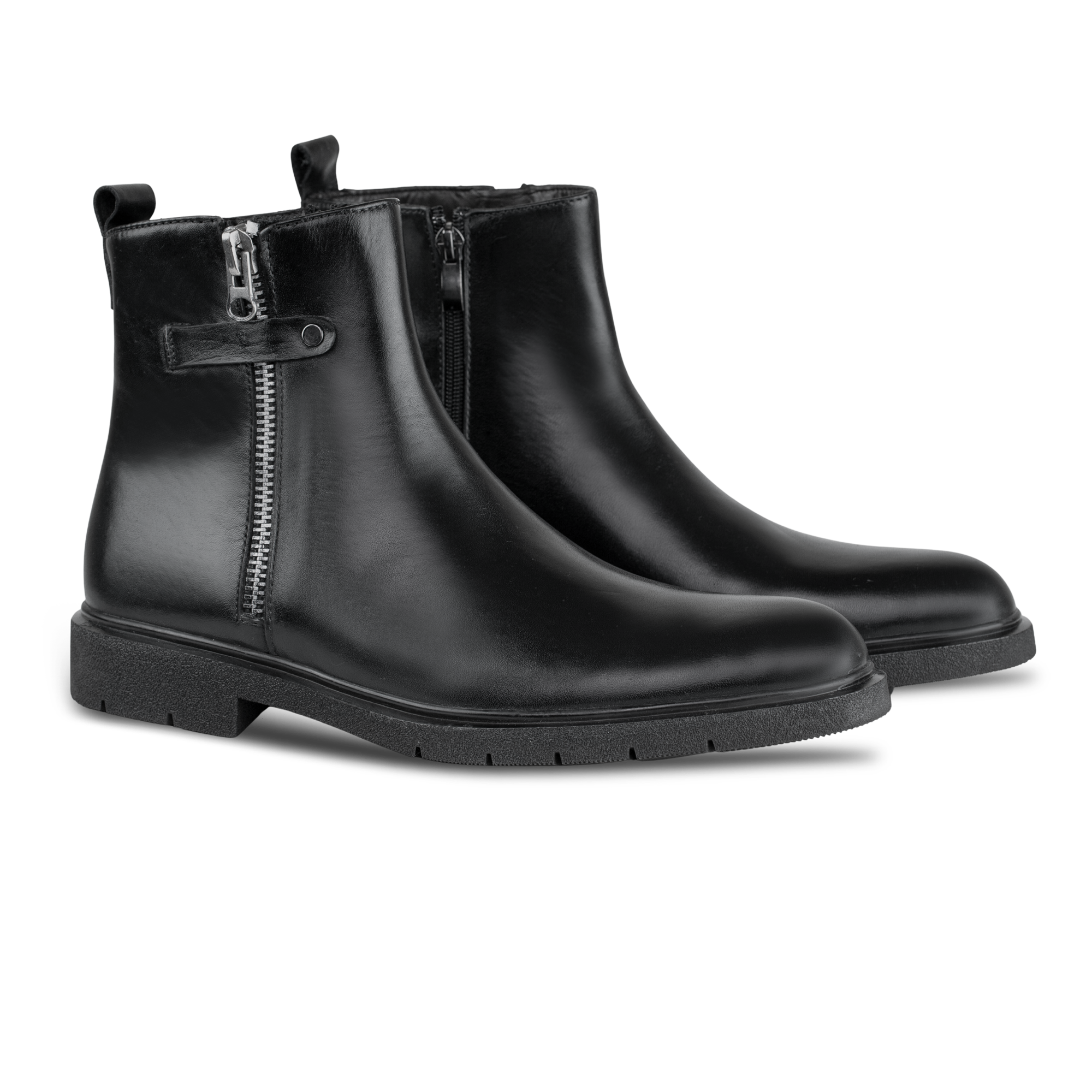 Ralph: Boots Homme - Cuir Noir