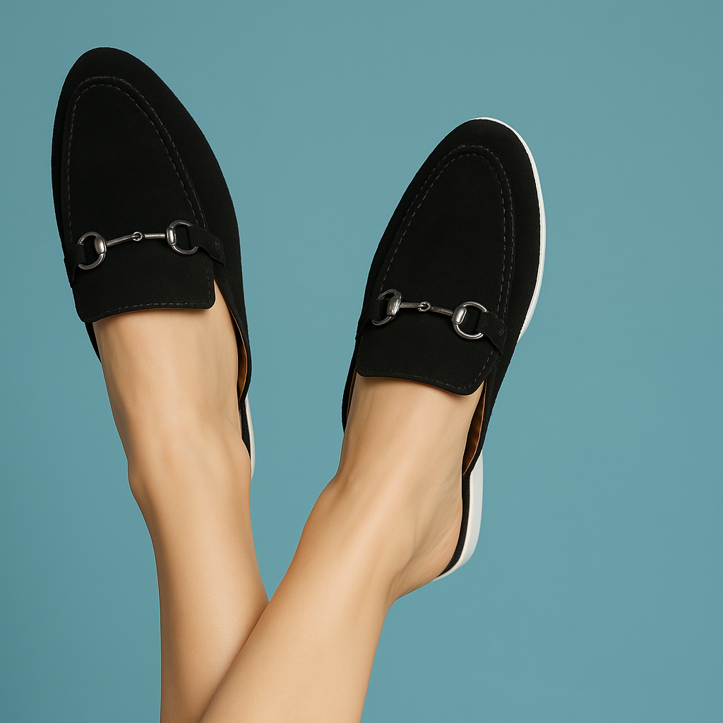 Emma: Mules Femme - Daim noir