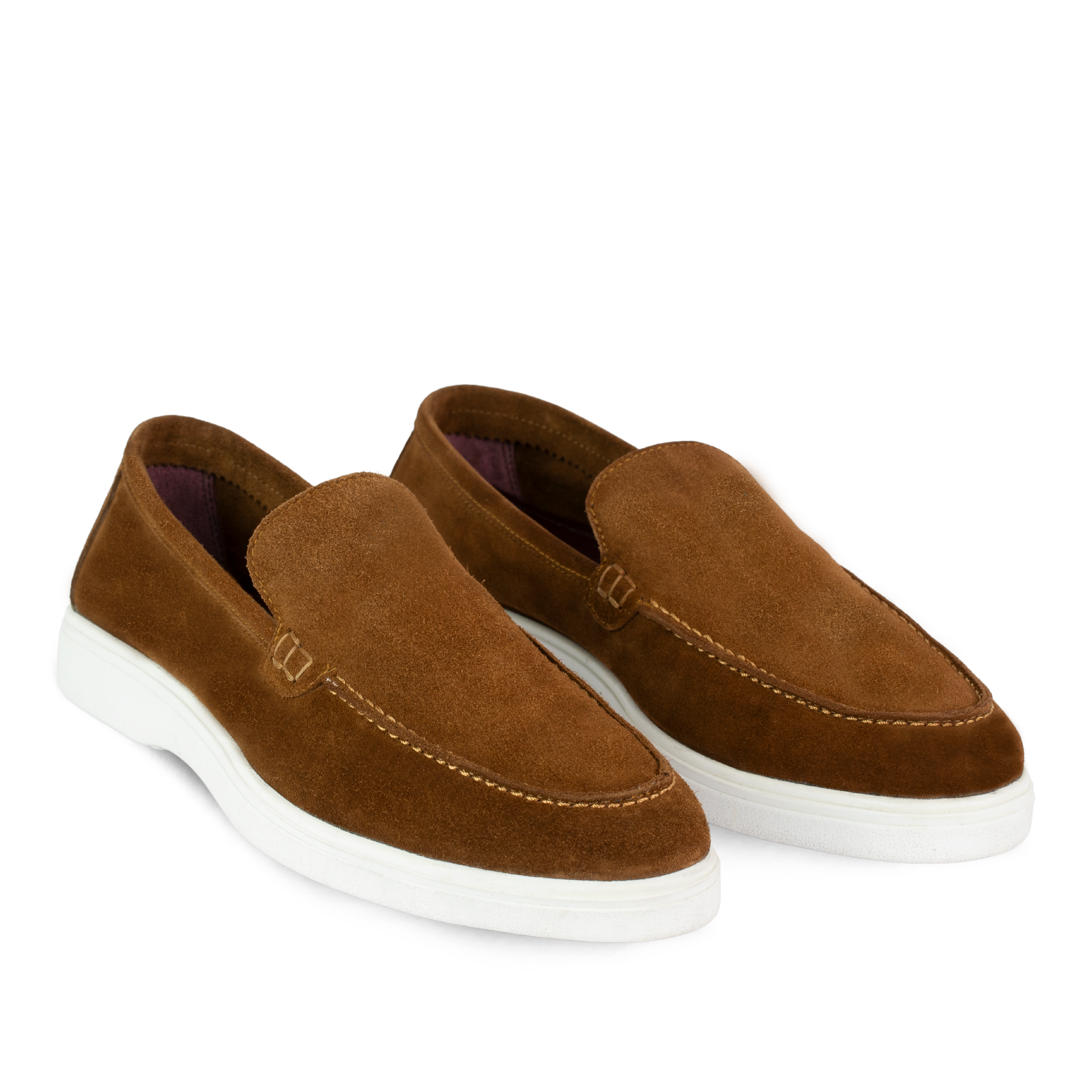 Preston : Mocassin Homme - Daim Camel