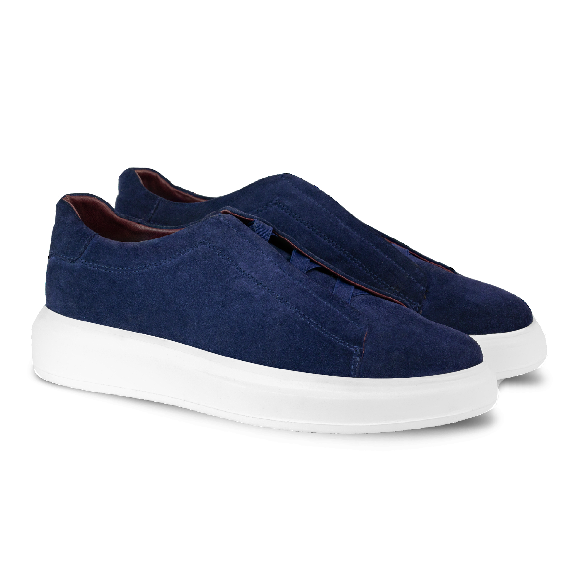 Johnson: Sneakers Homme - Daim Bleu