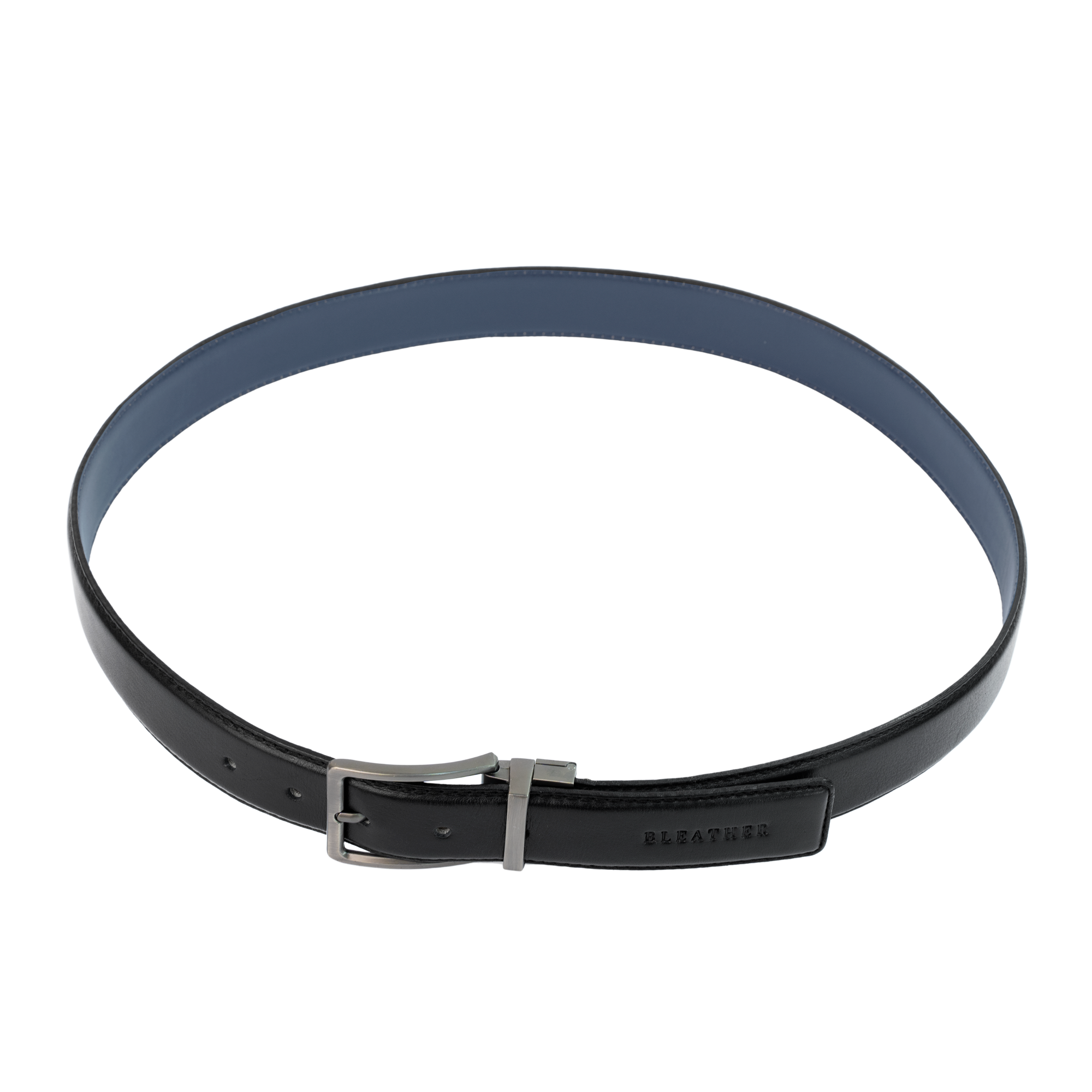 Ceinture: C80 double face Noir/Bleu