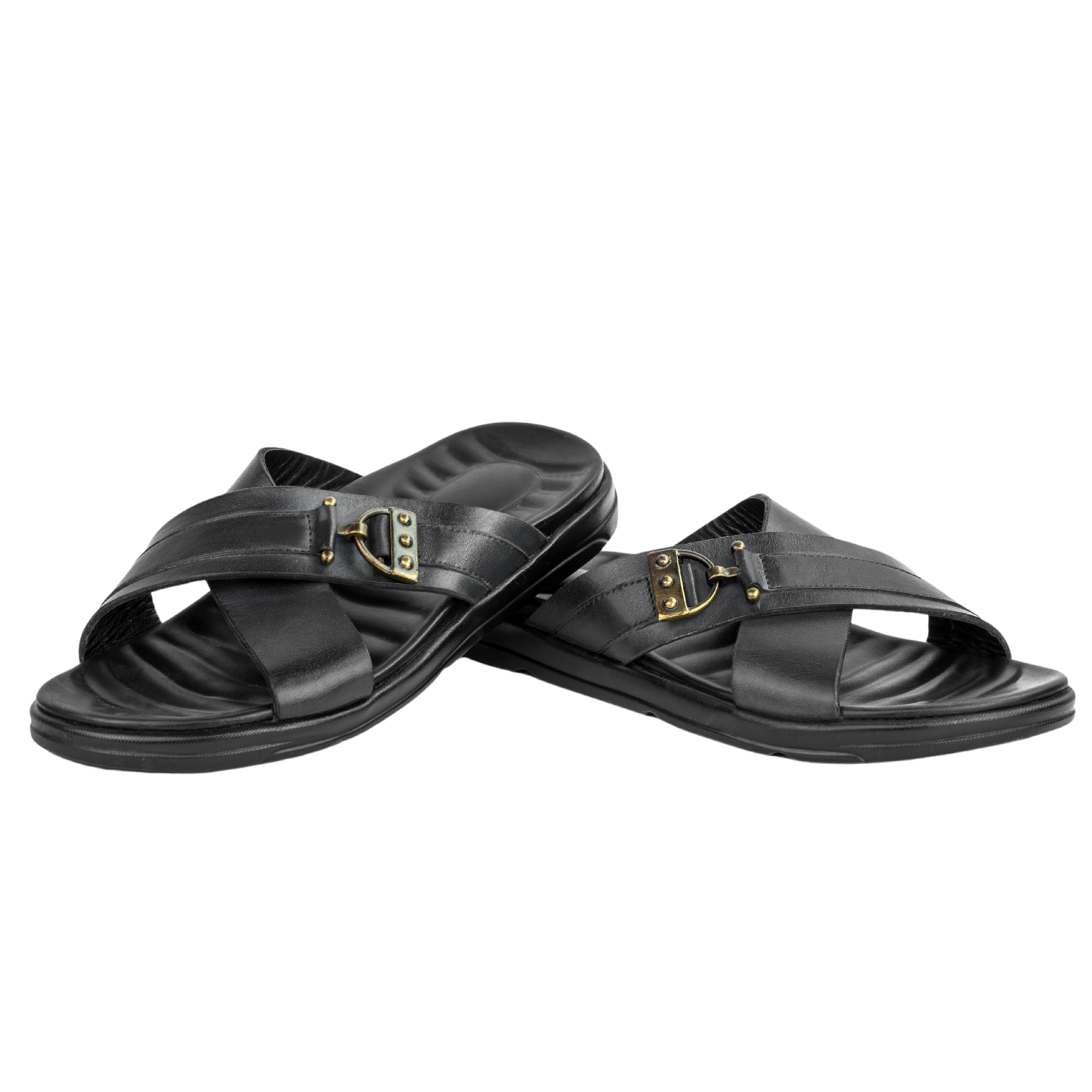 Oasis: Sandales Homme - Cuir Bordeaux