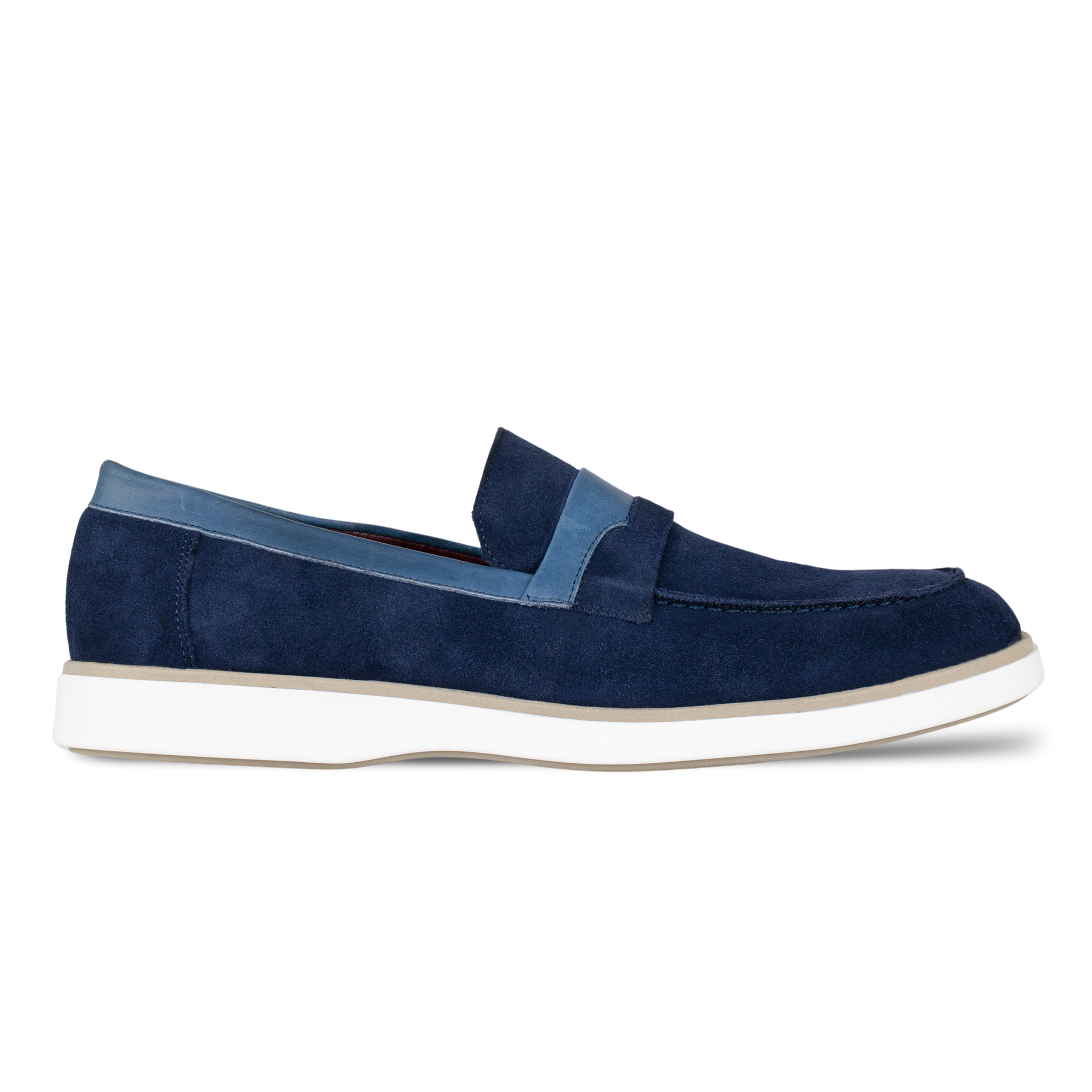 Phelps: Mocassin Homme - Daim Bleu