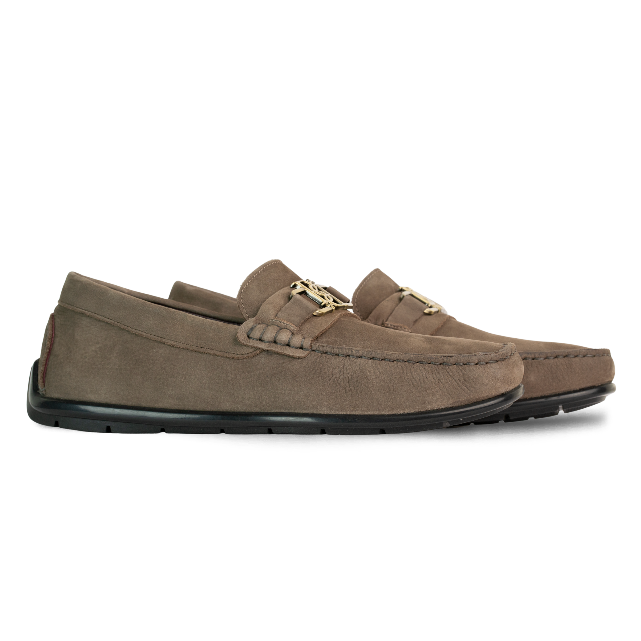 Brighton : Mocassin Homme - Nubuck Taupe