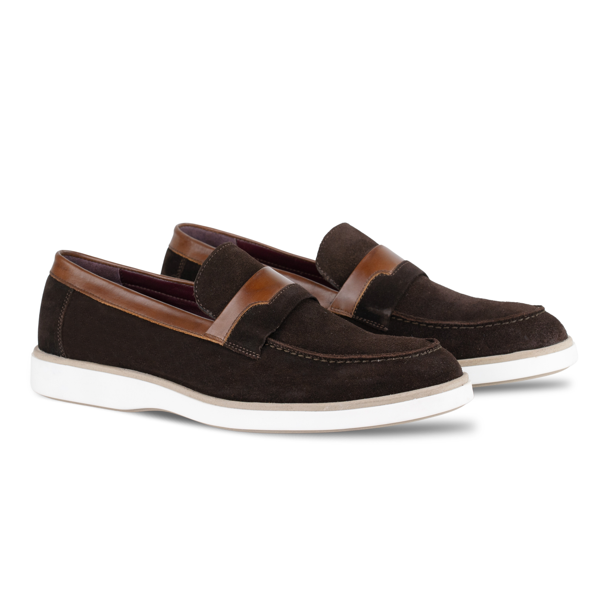Phelps: Mocassin Homme - Daim Marron