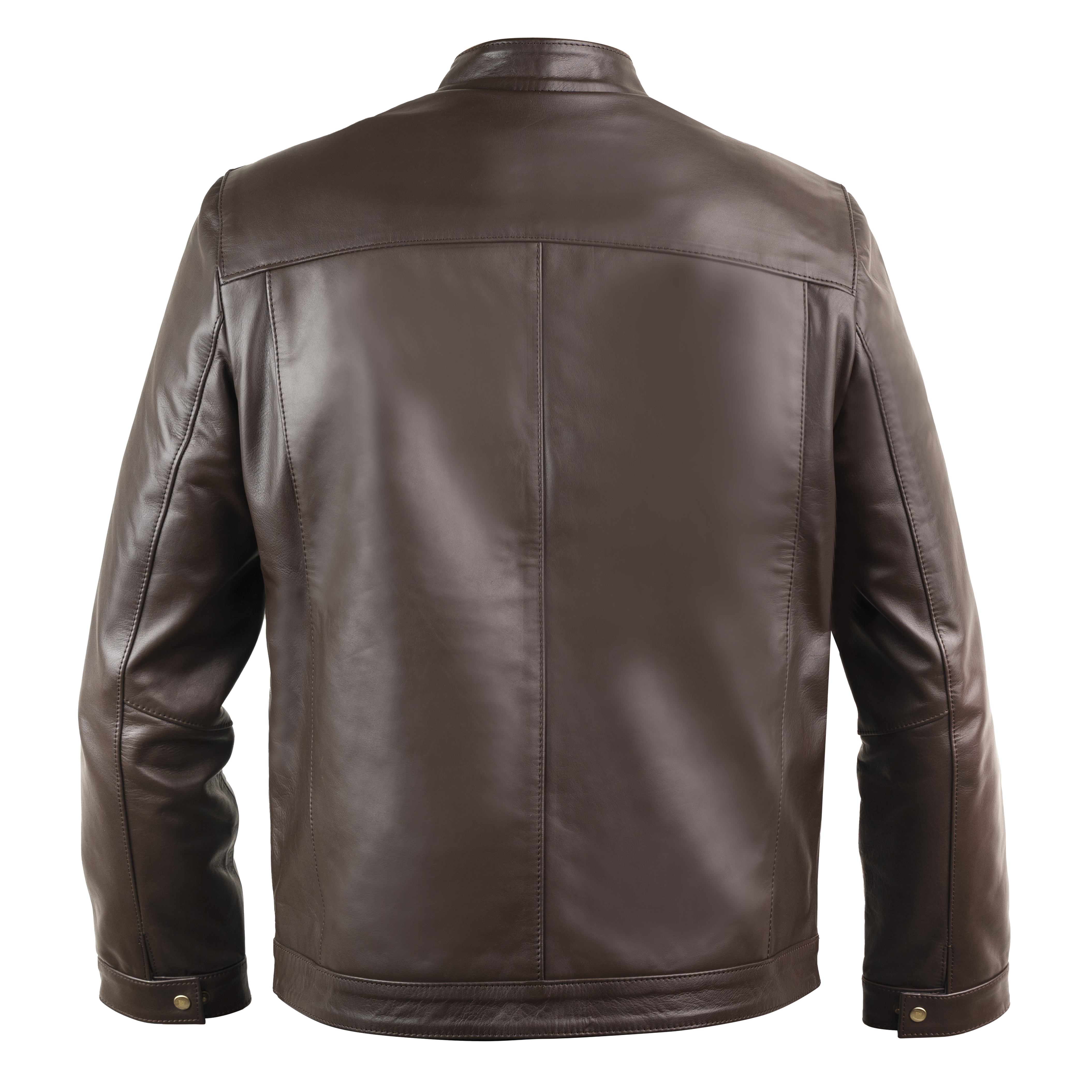 Racer: Jacket Homme - Cuir Marron Chocolat