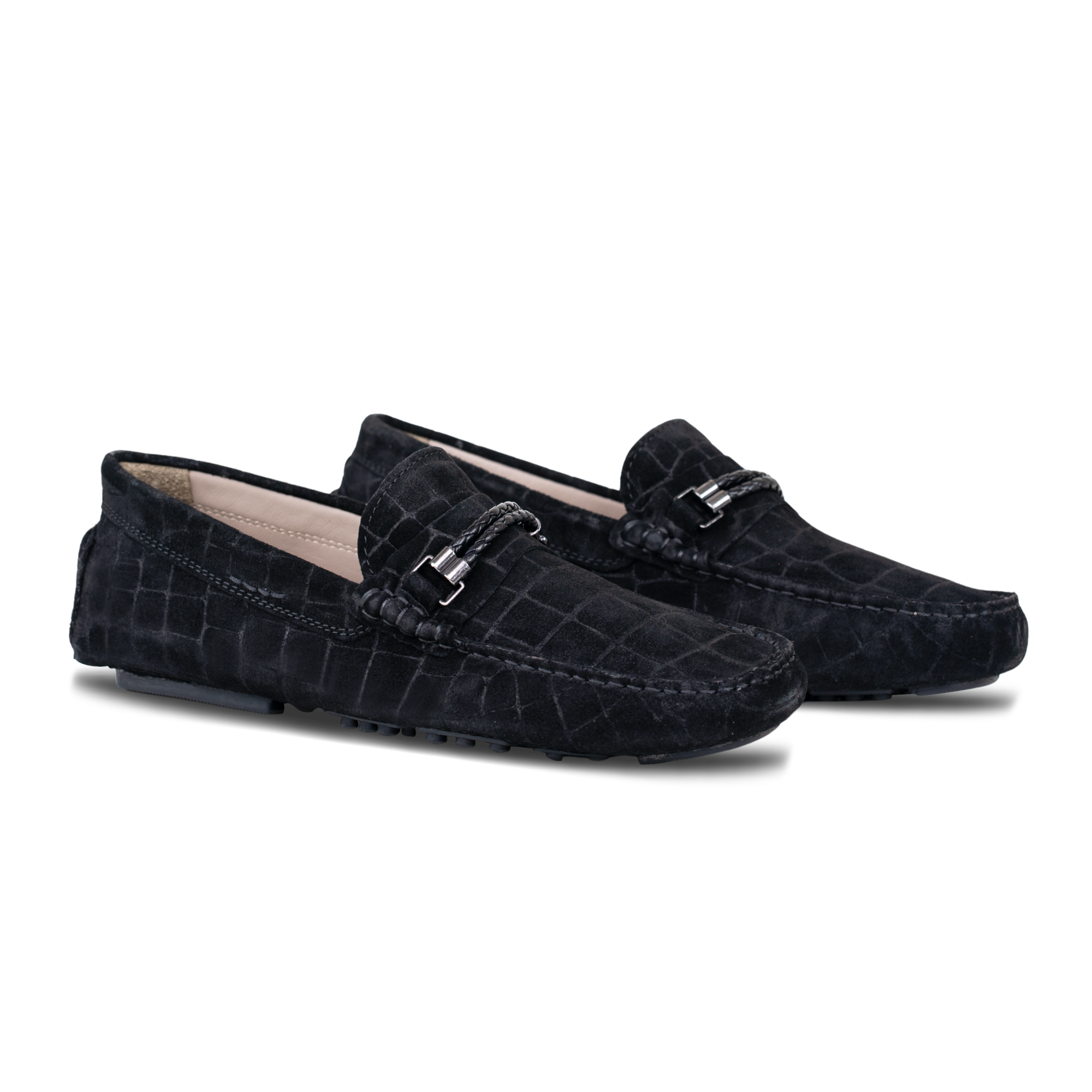 Oscar: Mocassin Homme - Daim Noir