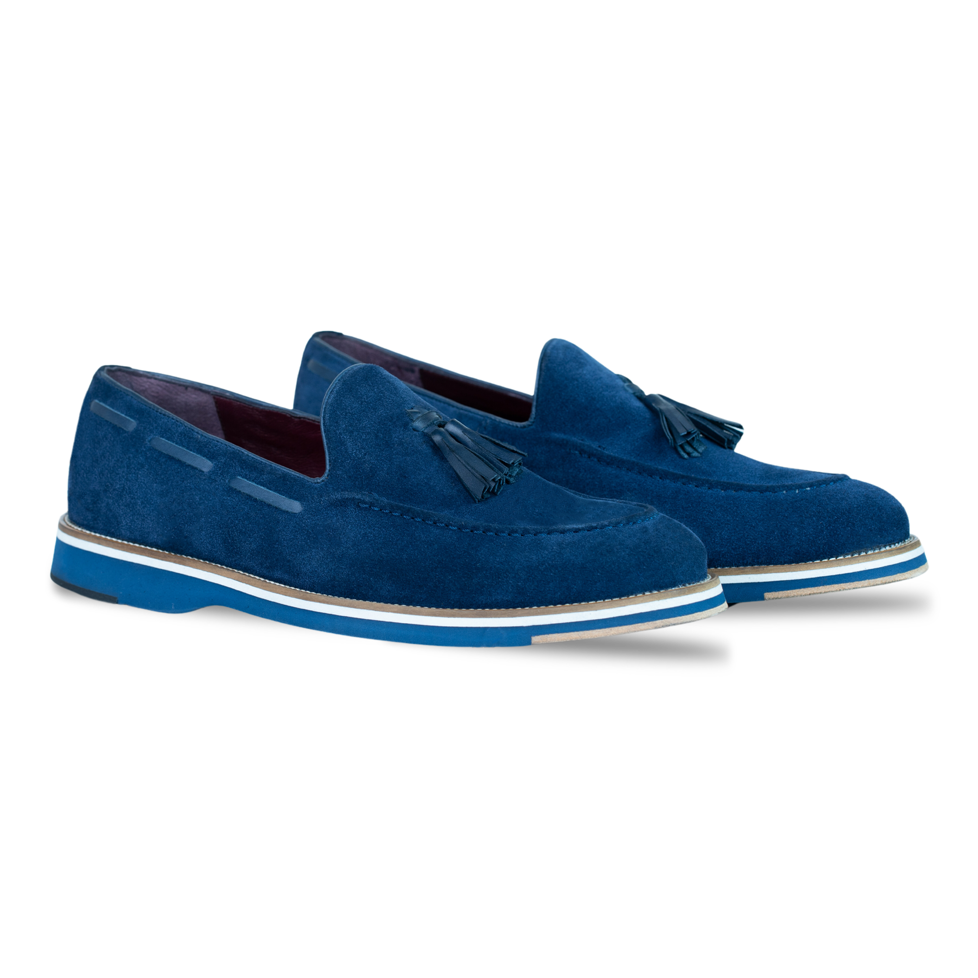 Harris: Mocassin Homme - Daim Bleu