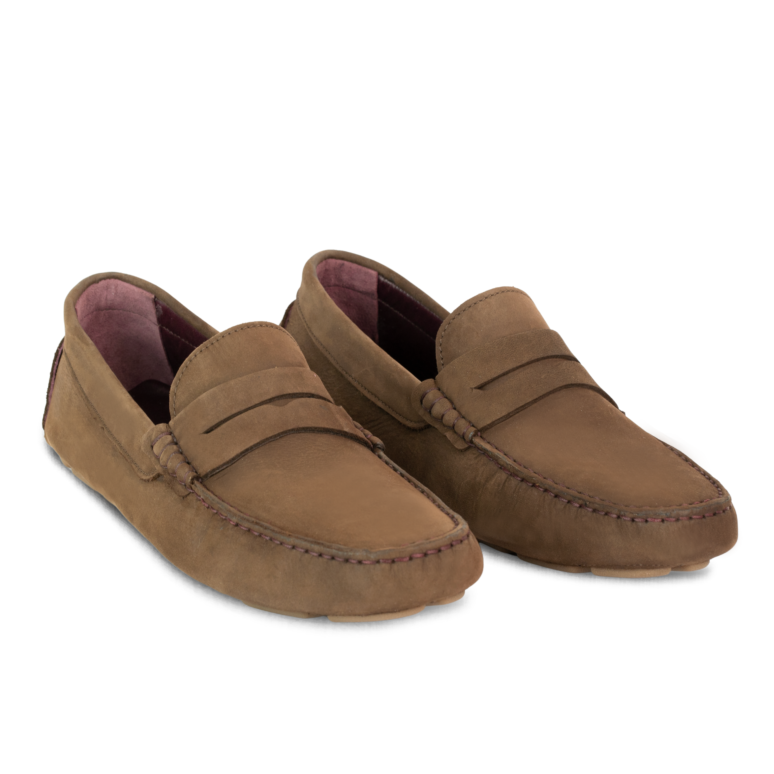 Harvey : Mocassin Homme - Nubuck Marron