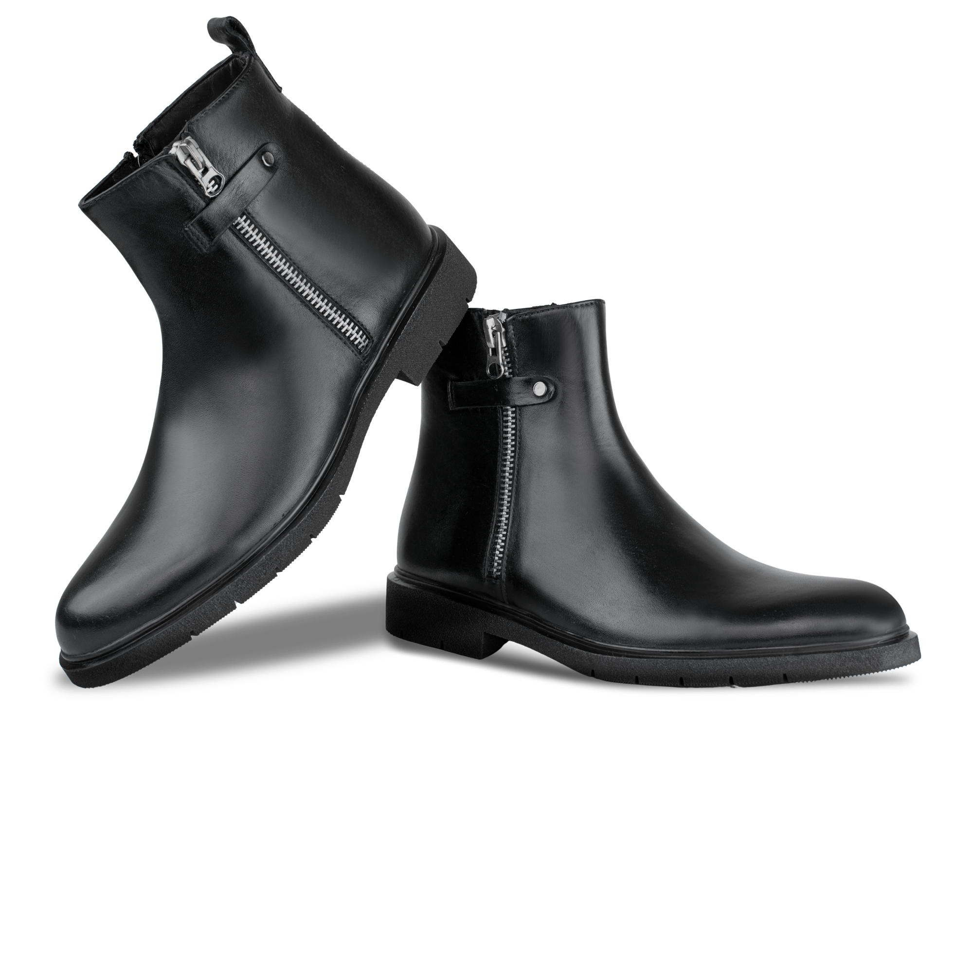 Ralph: Boots Homme - Cuir Noir