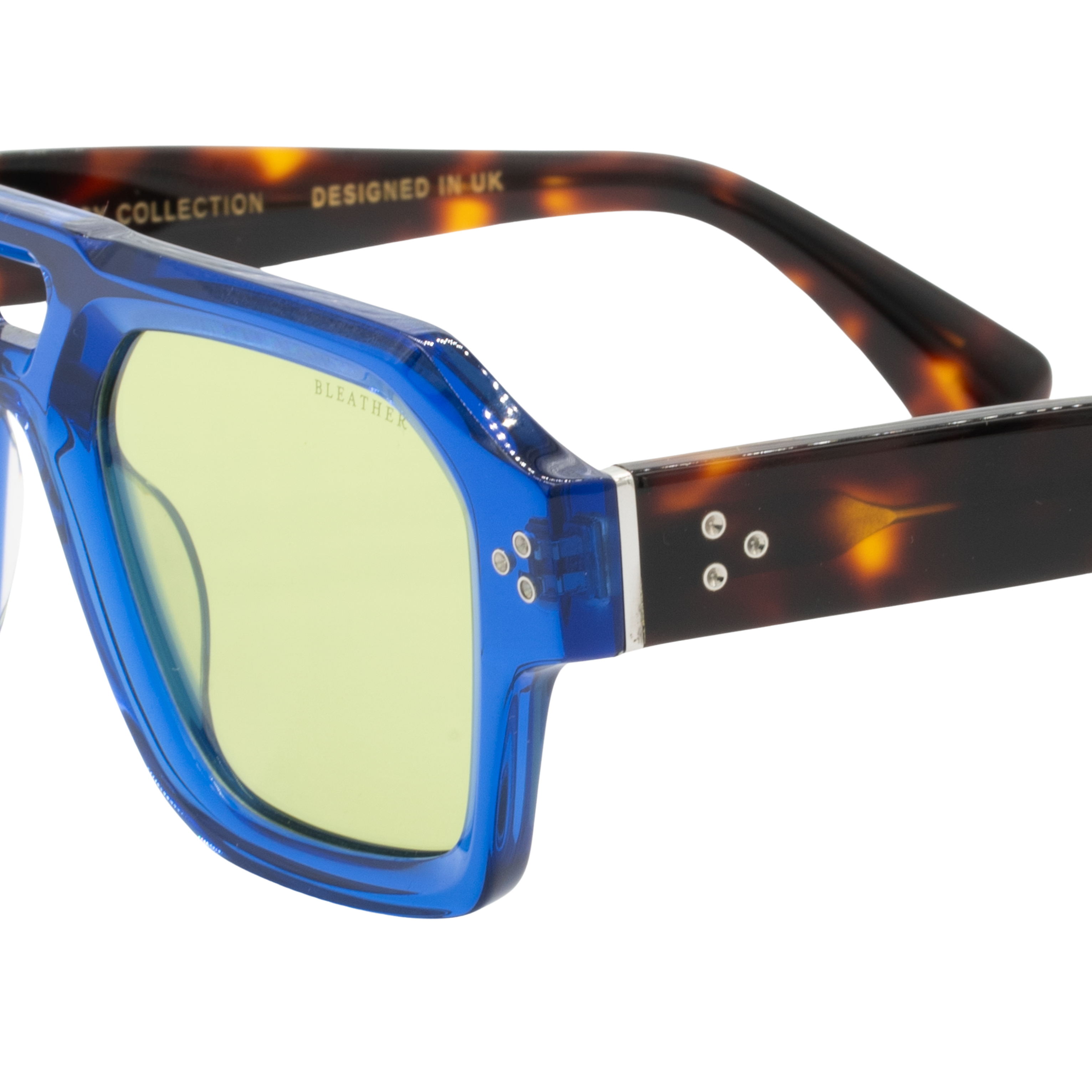 Theo: Lunettes de soleil de luxe Bleu