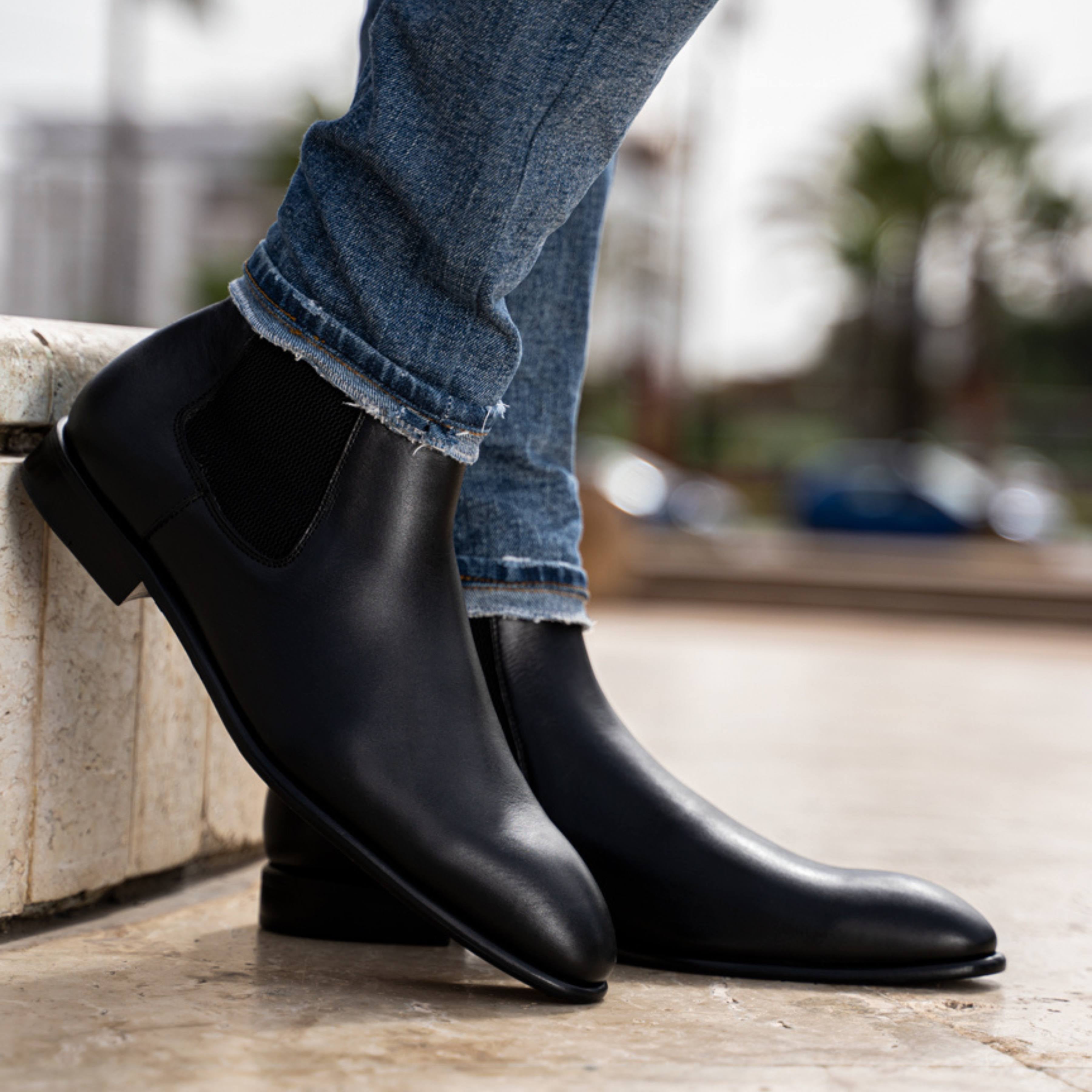 Alton: Chelsea Boots Homme - Cuir Noir