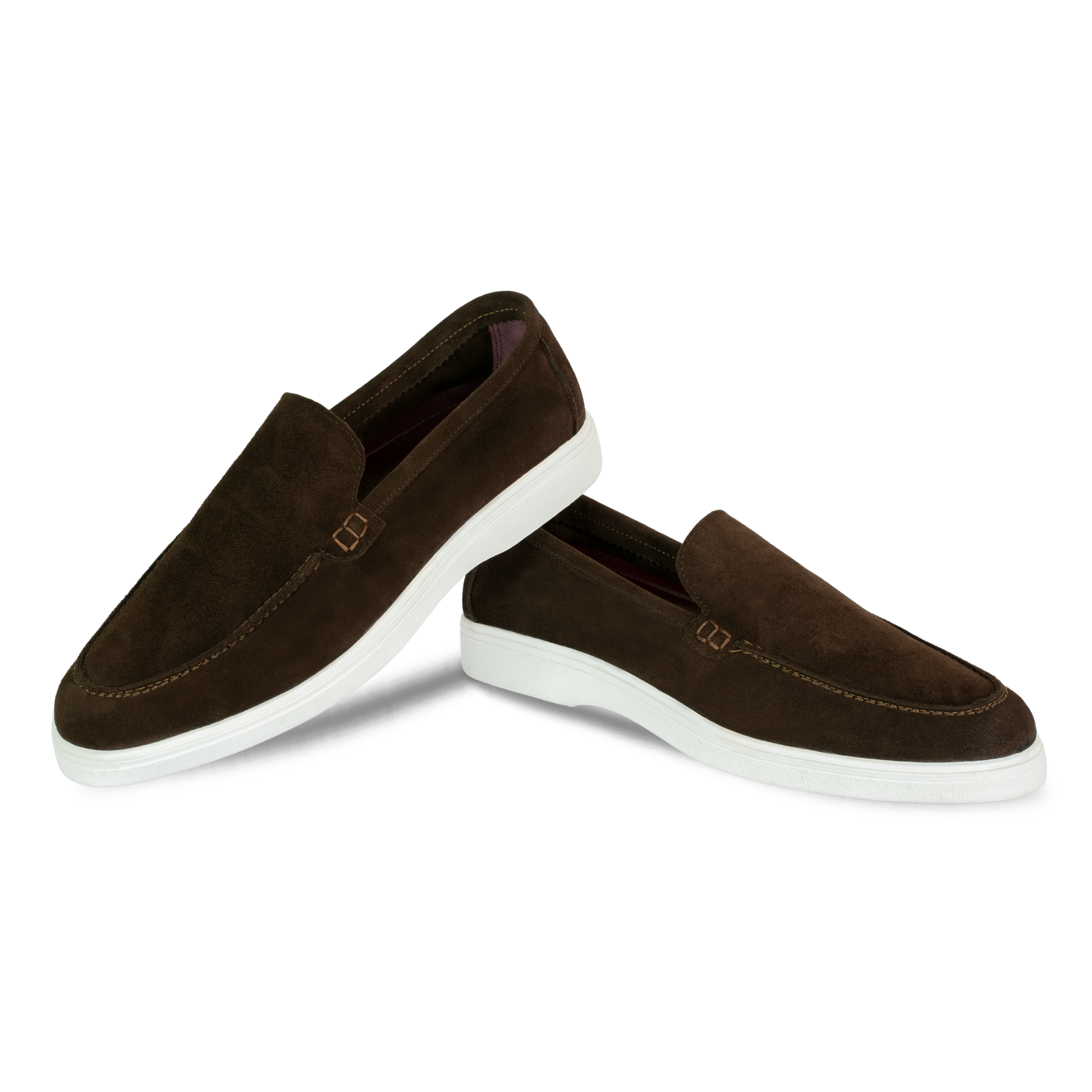 Preston: Mocassin Homme - Daim Marron