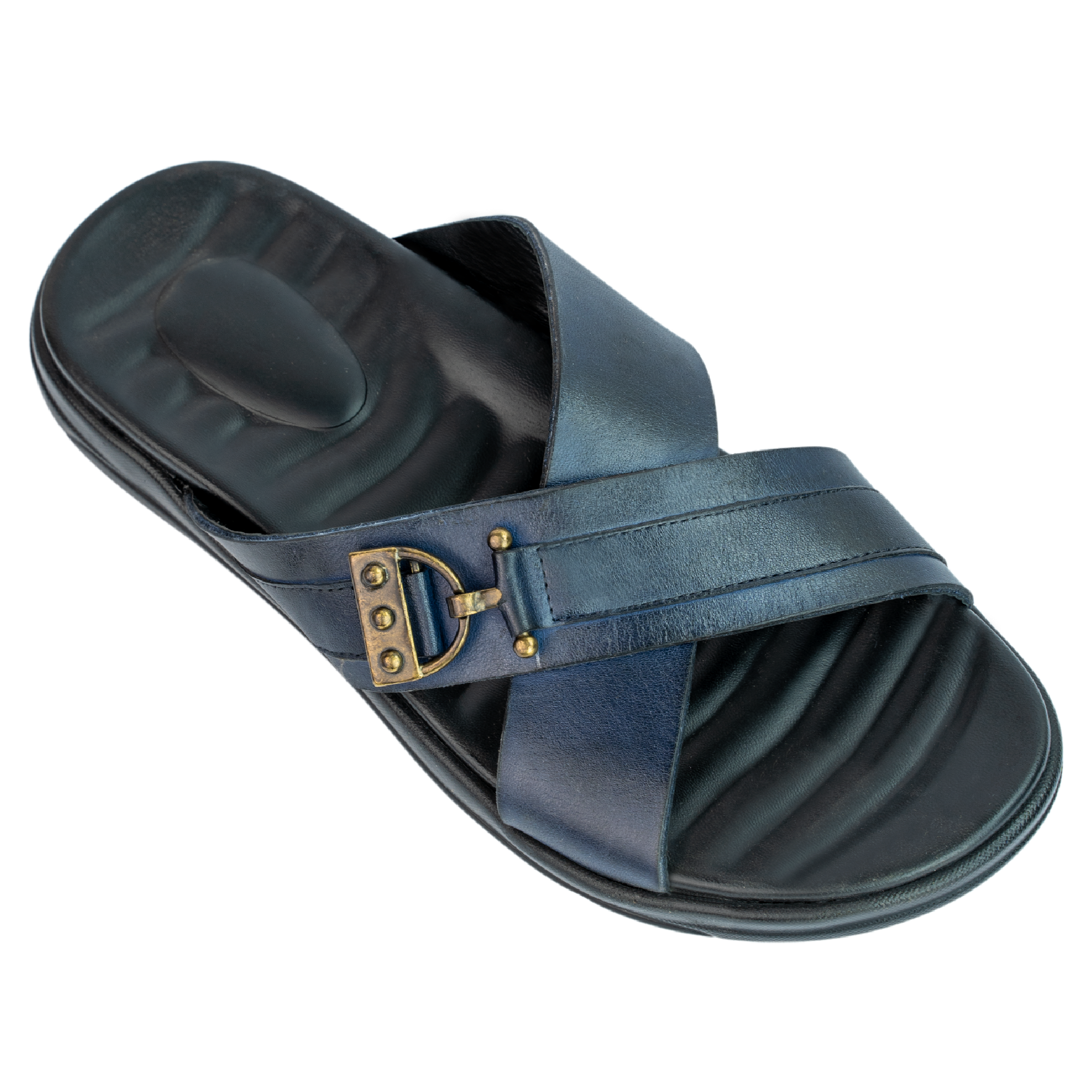 Oasis: Sandales Homme - Cuir Bleu