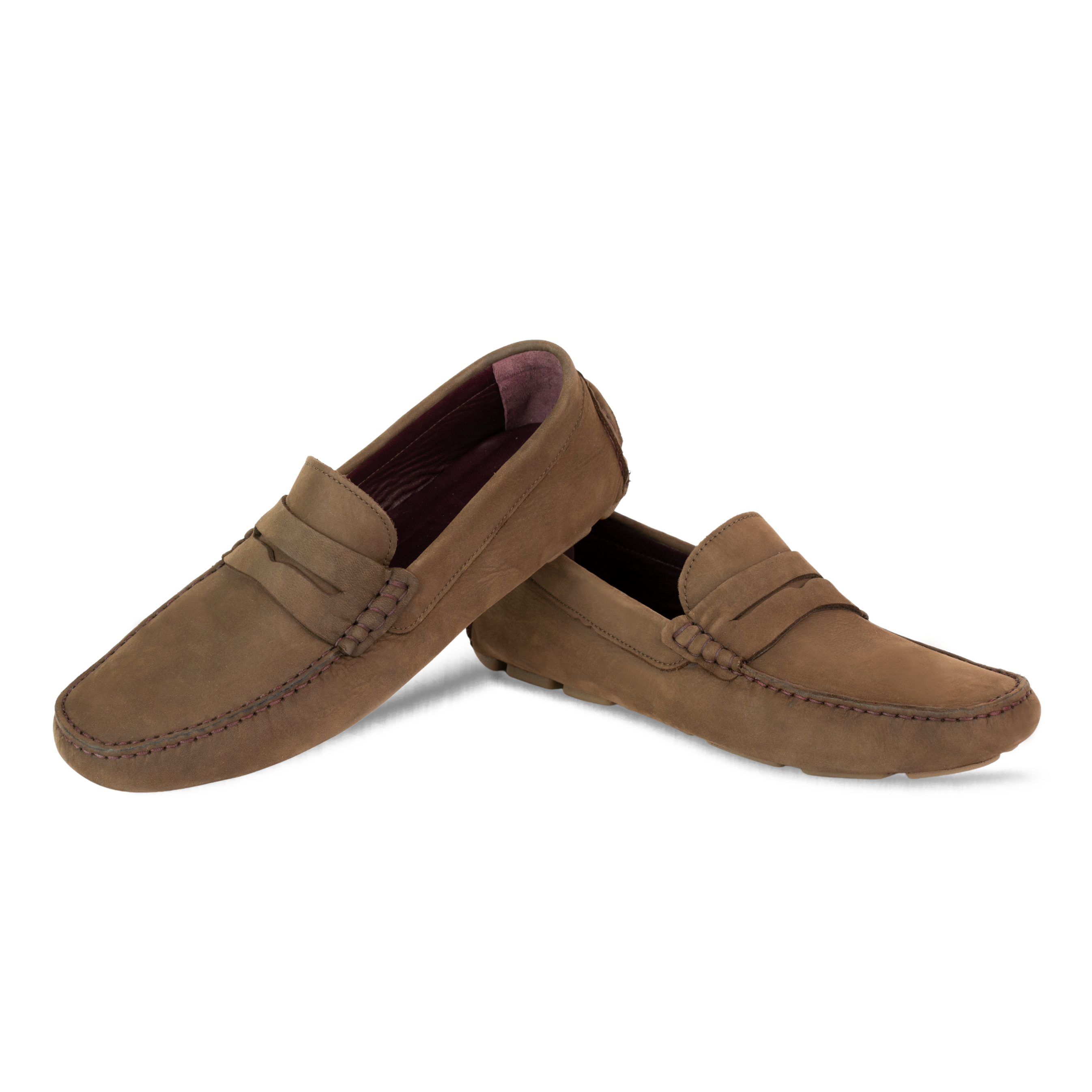 Harvey : Mocassin Homme - Nubuck Marron