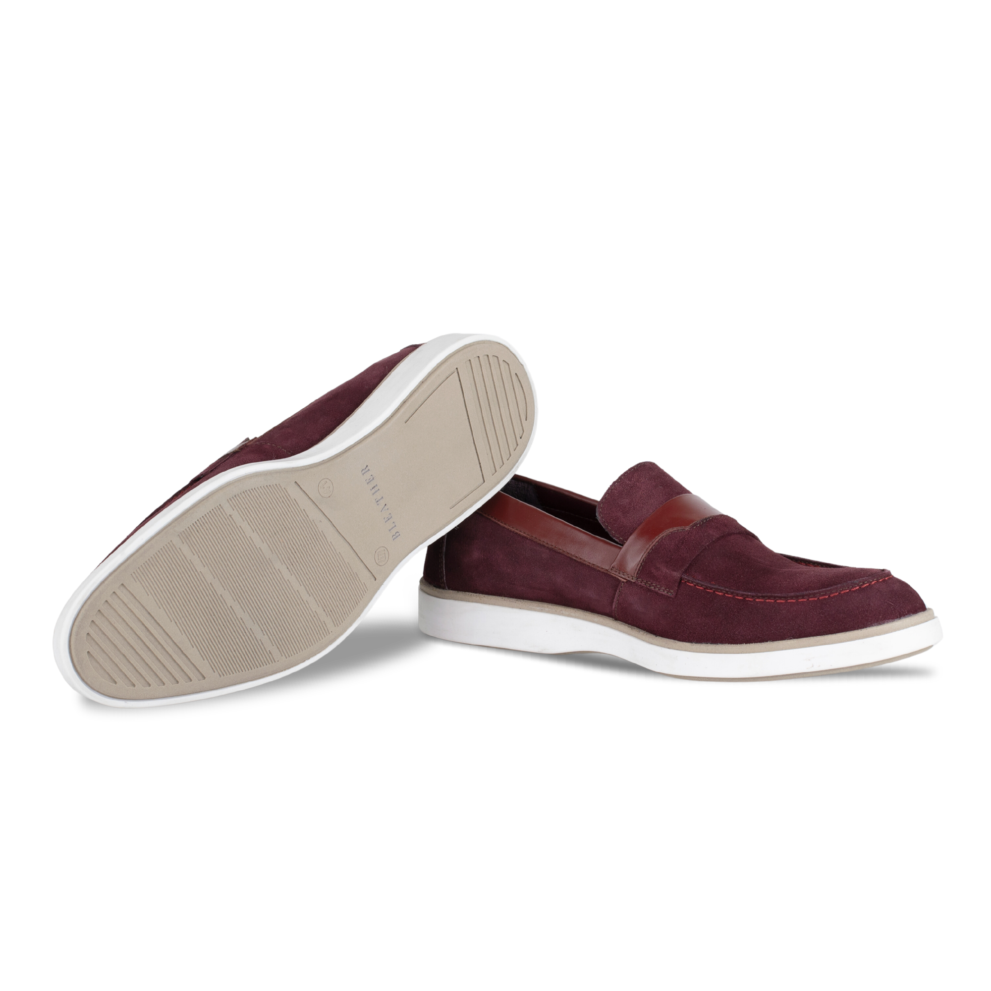 Phelps: Mocassin Homme - Daim Bordeaux