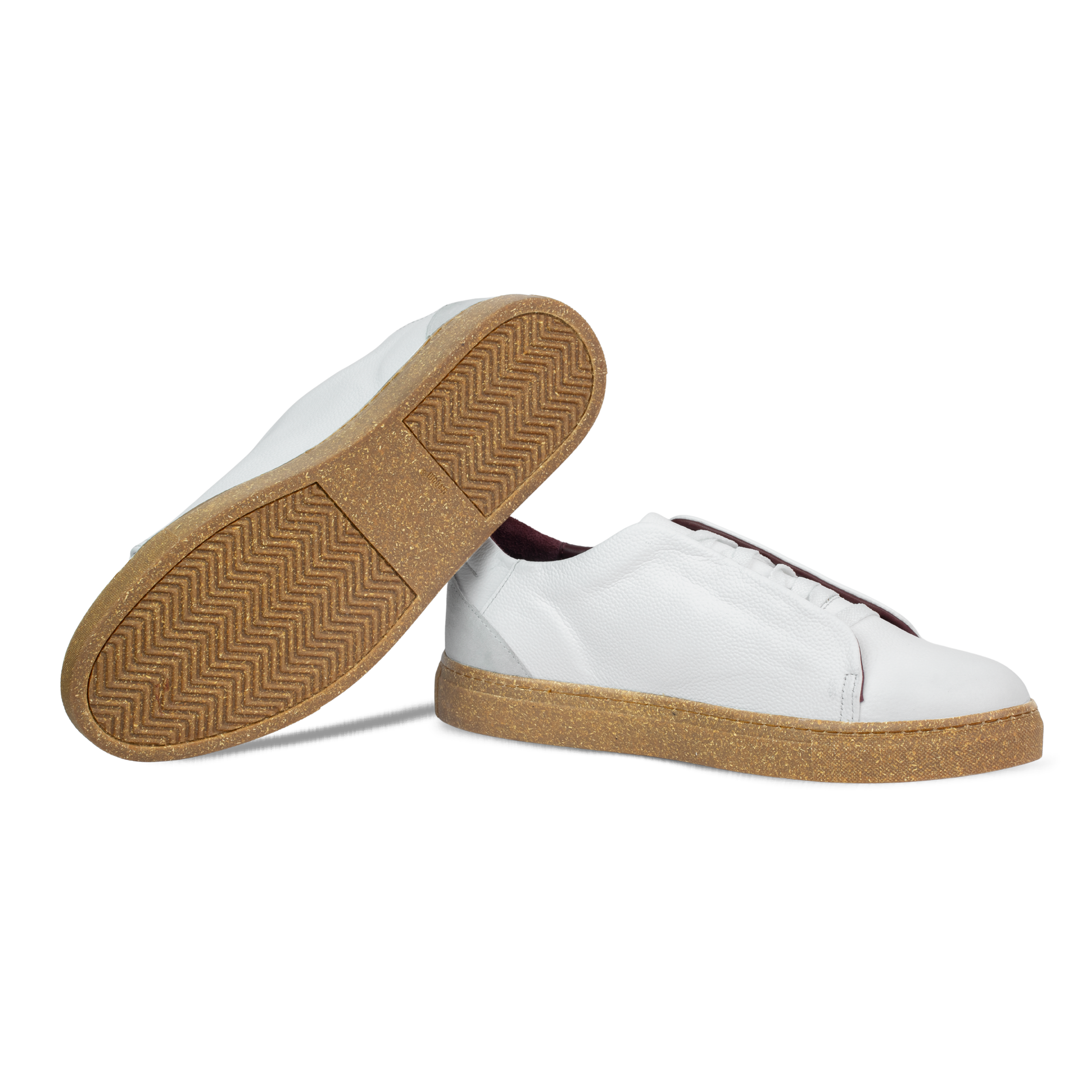 Albert : Sneakers Homme - Cuir Blanc