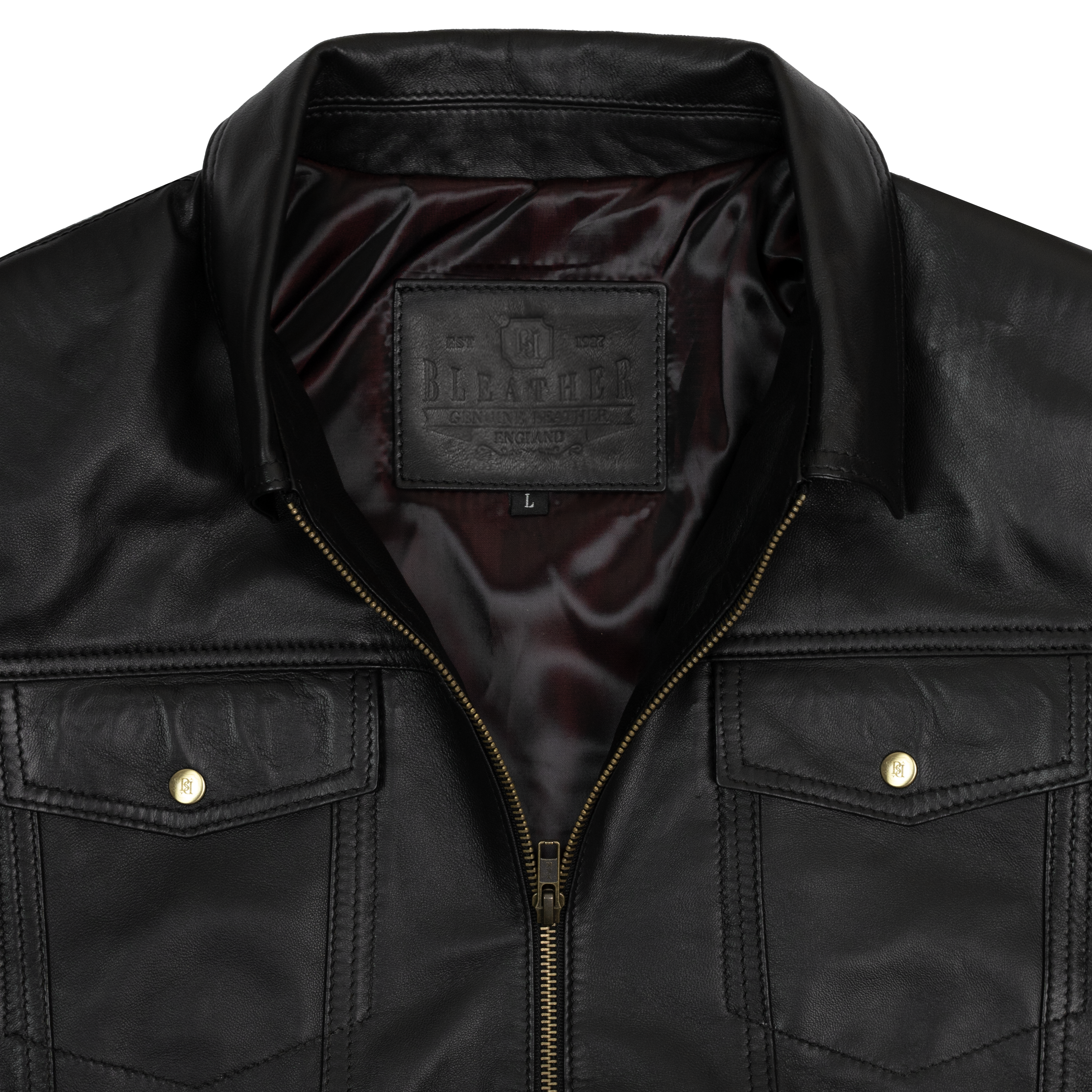 Brixton: Jacket Homme - Cuir Noir
