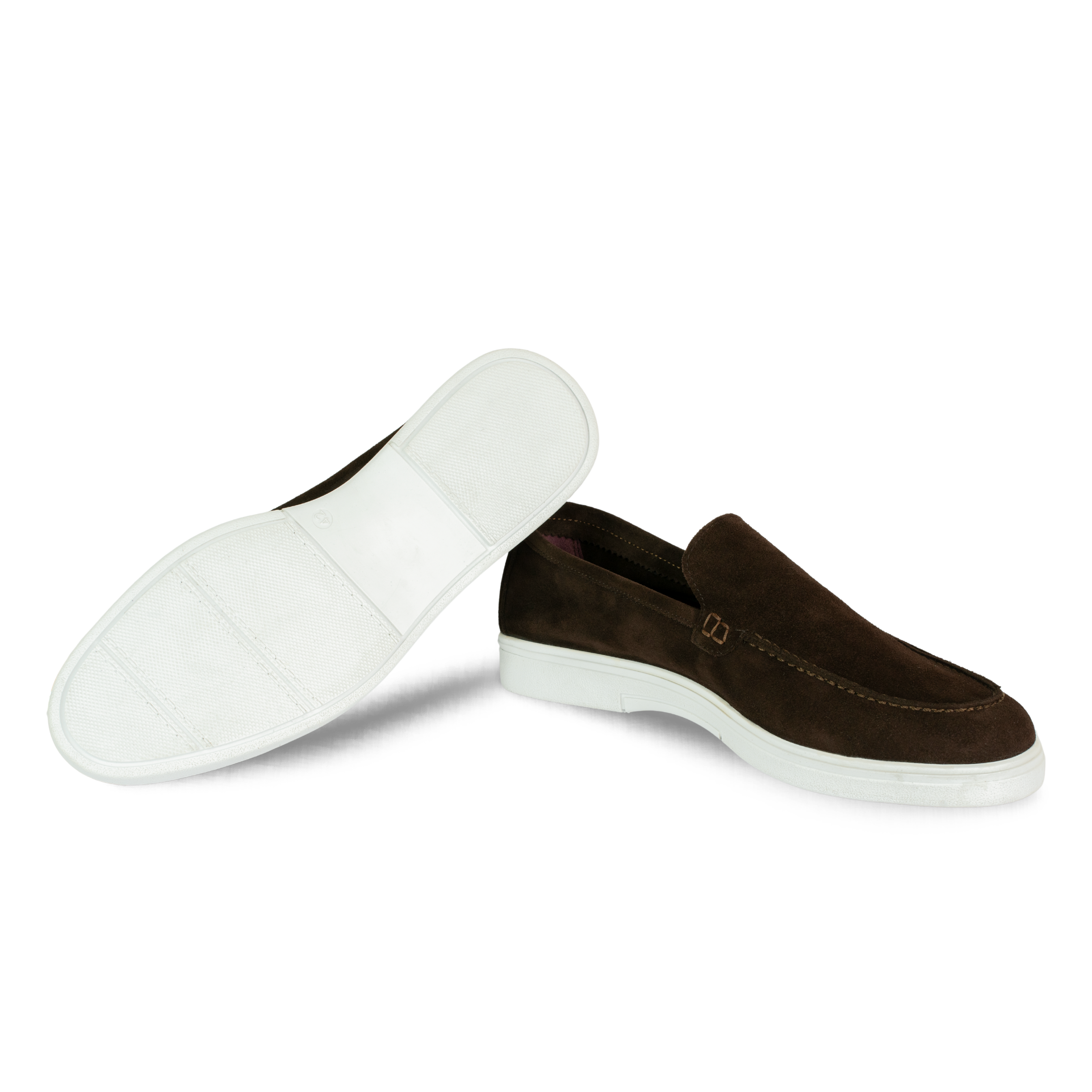 Preston: Mocassin Homme - Daim Marron