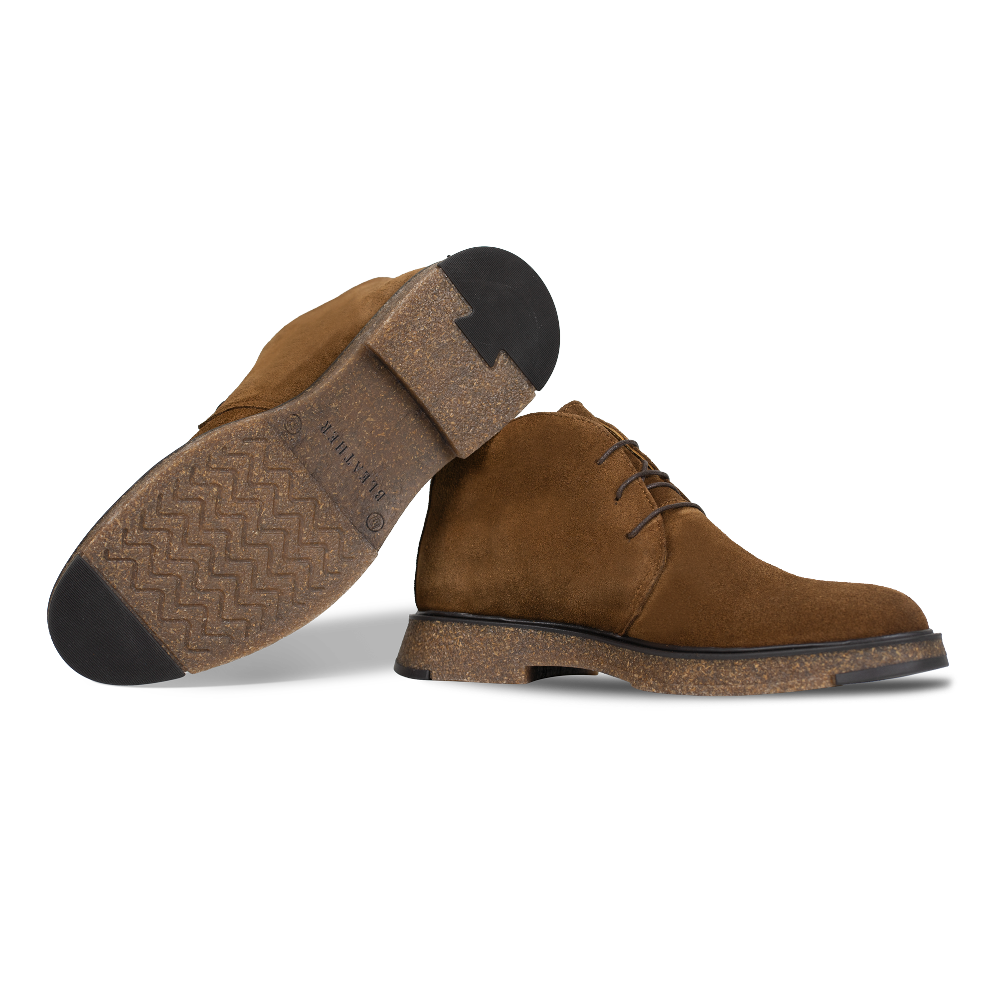 Clarke: Demi Bottes Homme - Daim Tabac