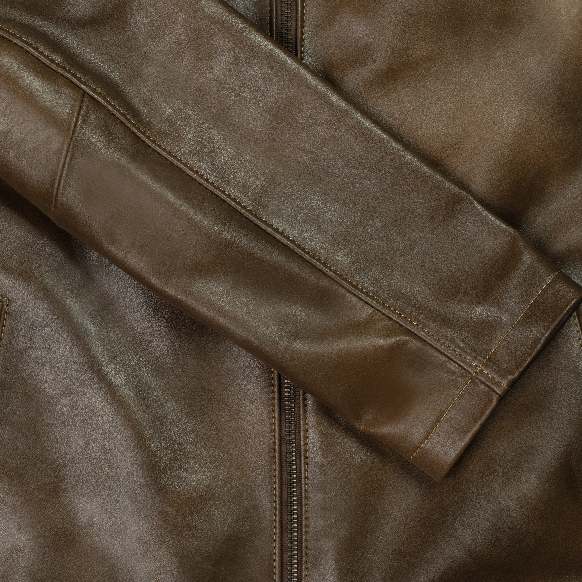 Heritage: Veste Hommes - Cuir Marron patiné