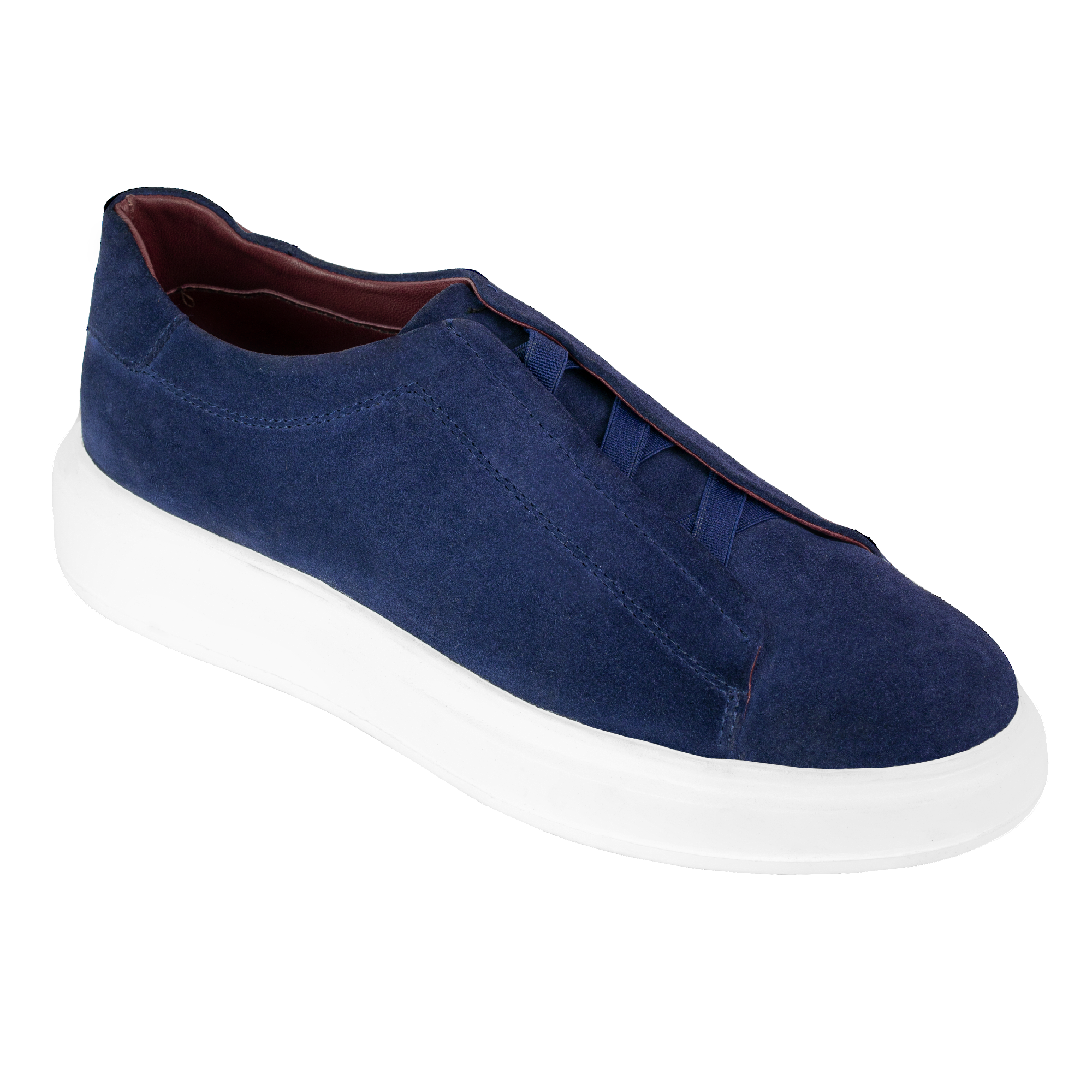 Johnson: Sneakers Homme - Daim Bleu