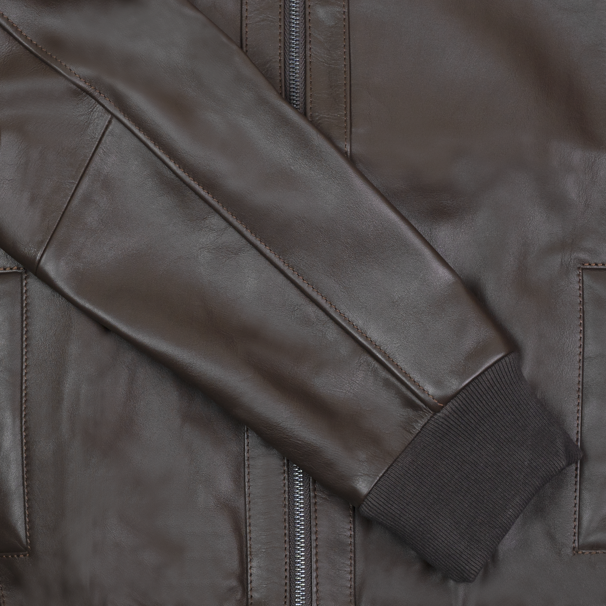 Vanguard: Jacket Hommes - Cuir Marron