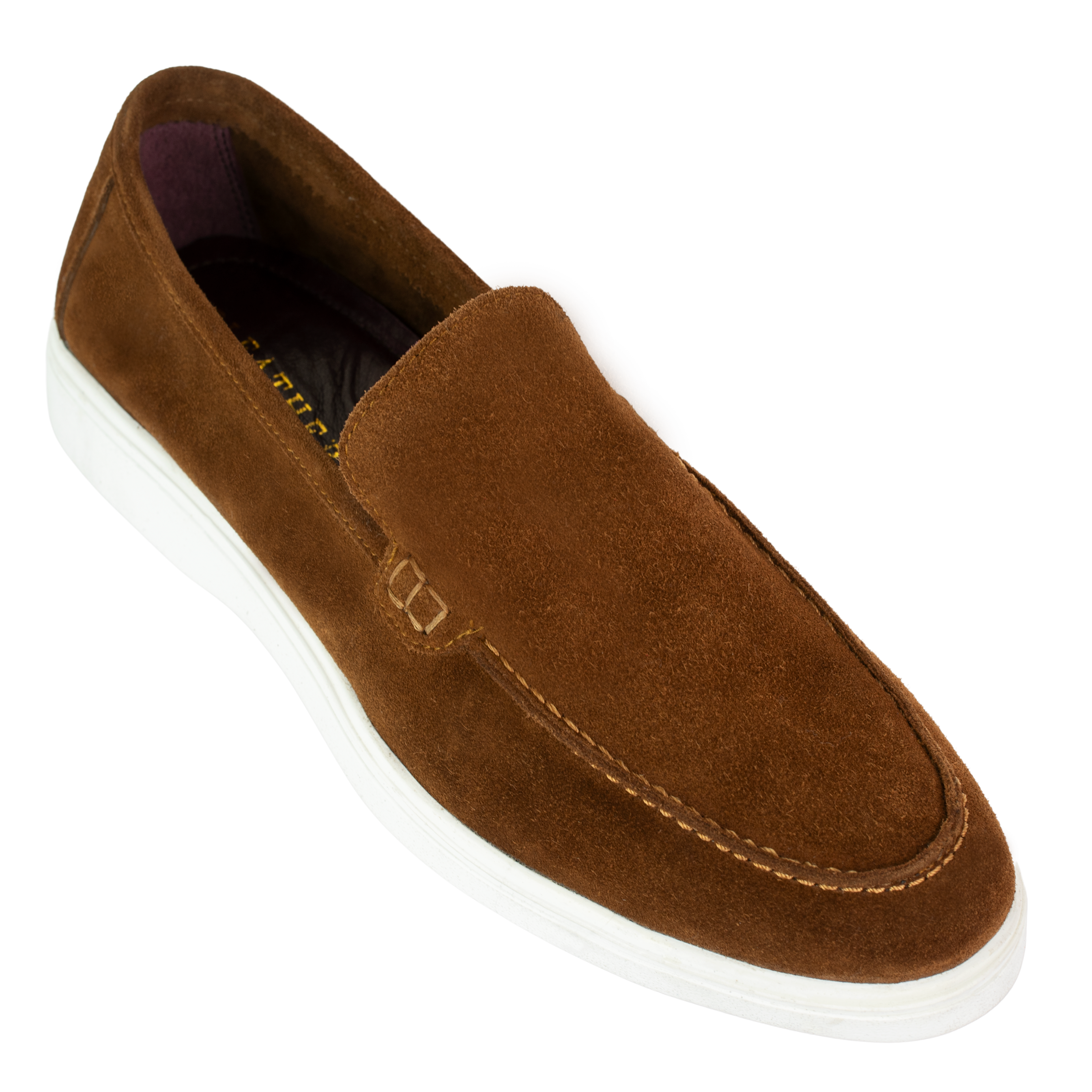 Preston : Mocassin Homme - Daim Camel
