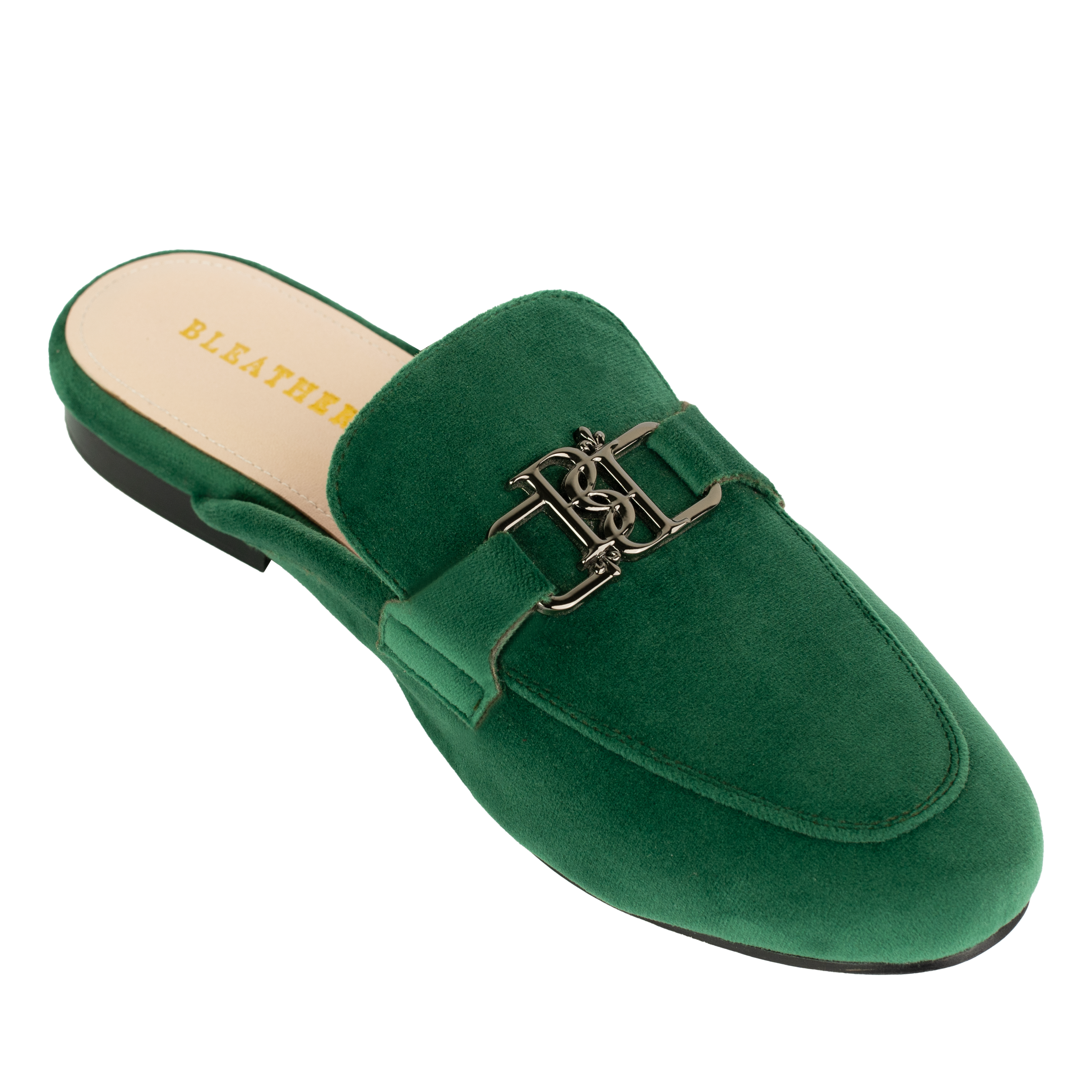 Aurora: Mules Femme - Velours Vert