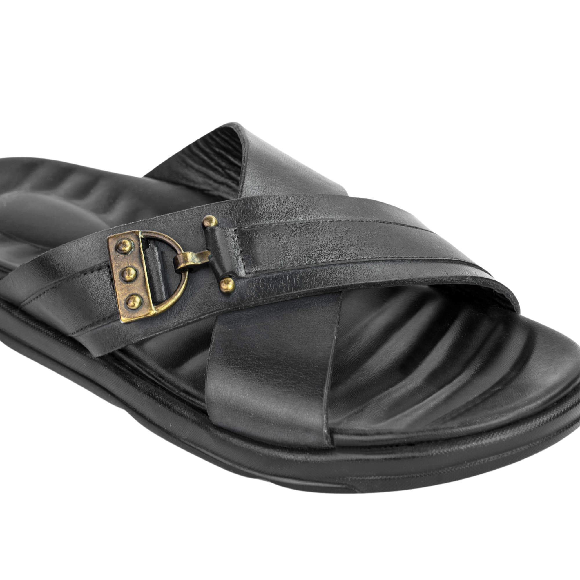 Oasis: Sandales Homme - Cuir Bordeaux