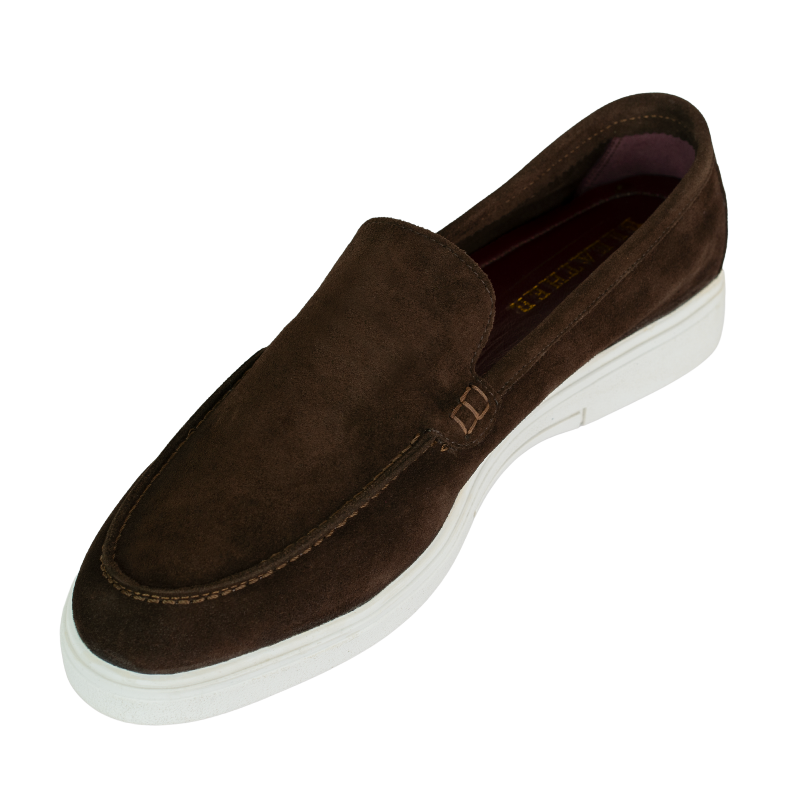 Preston: Mocassin Homme - Daim Marron