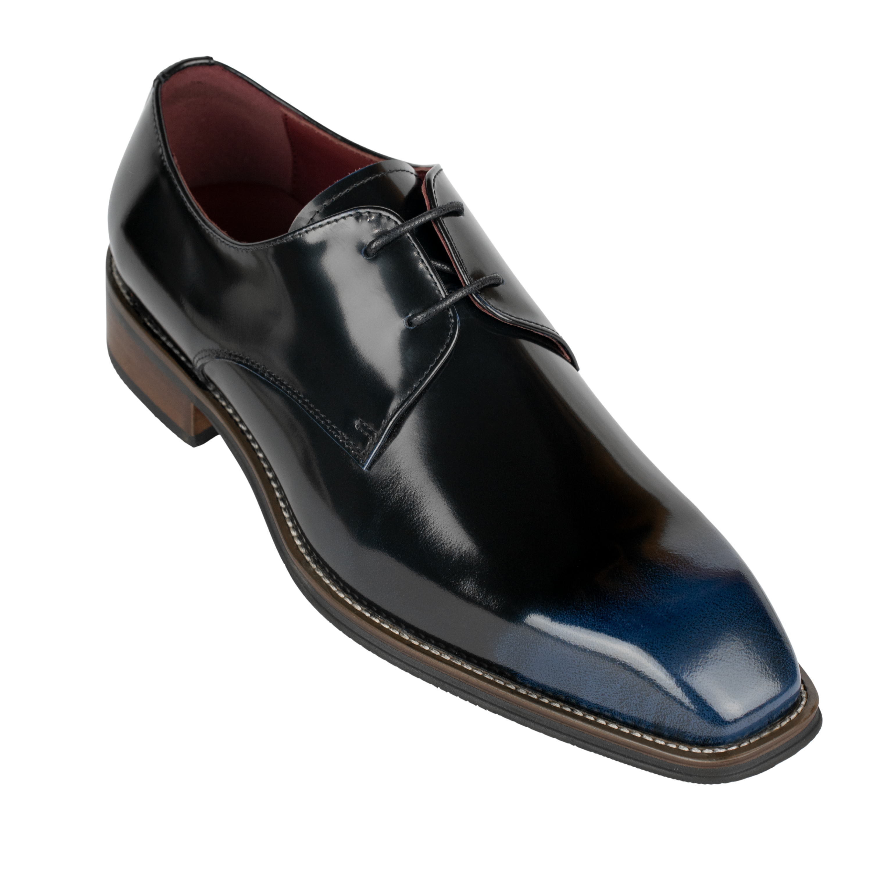 Windsor: Derby Homme - Cuir Bleu Patiné
