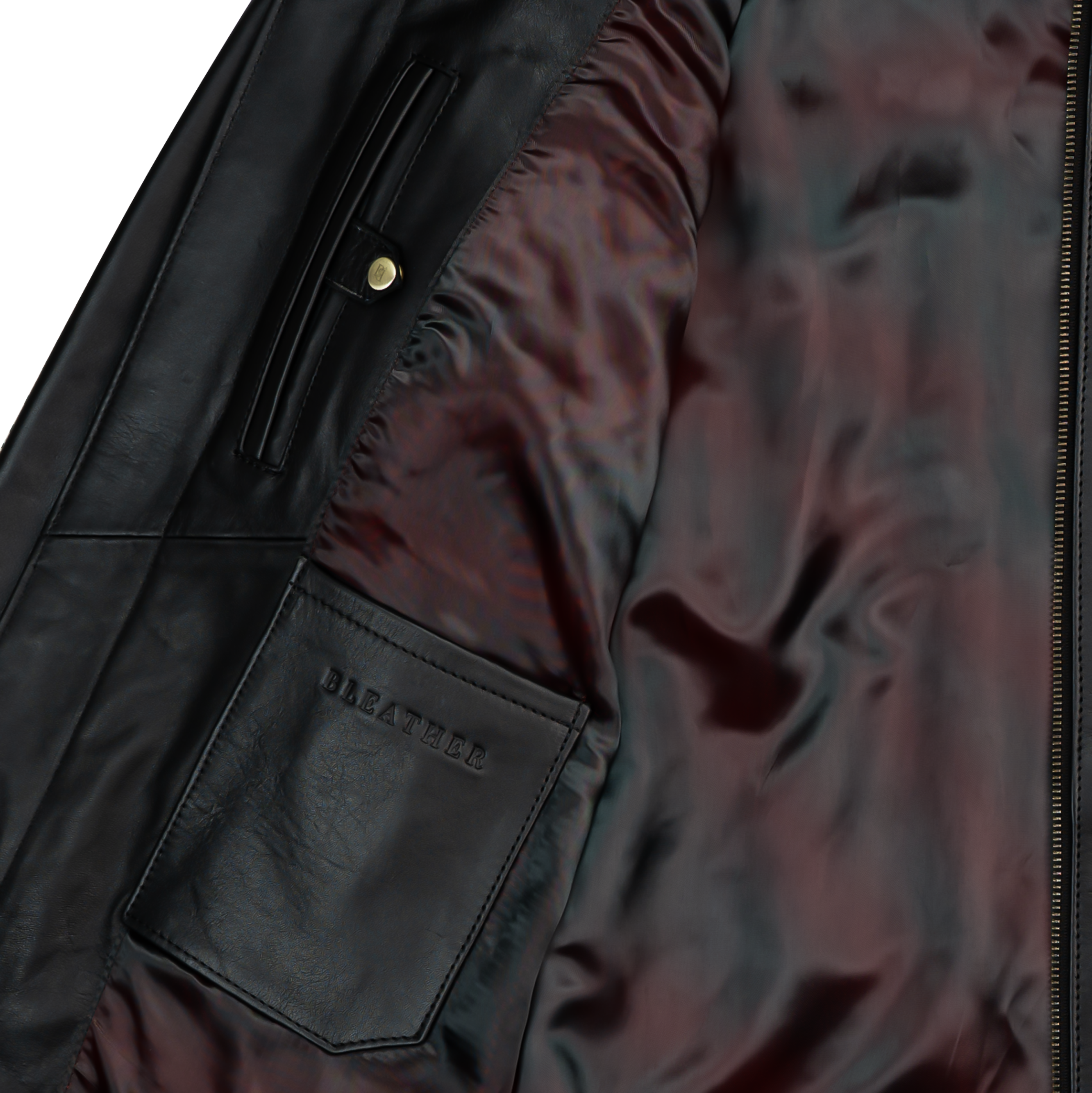 Racer: Veste Hommes - Cuir Noir